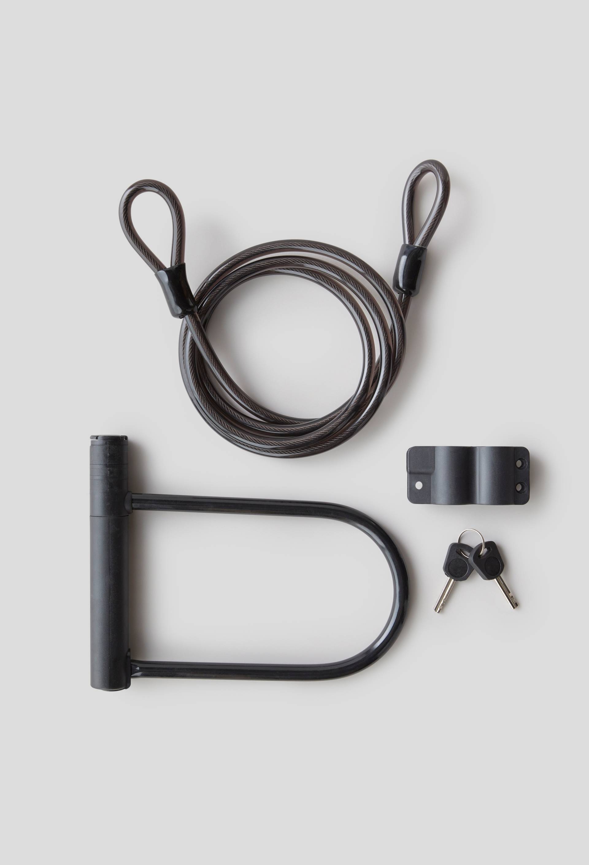Kit 2 antivols pour vélo, Noir, large image number 0
