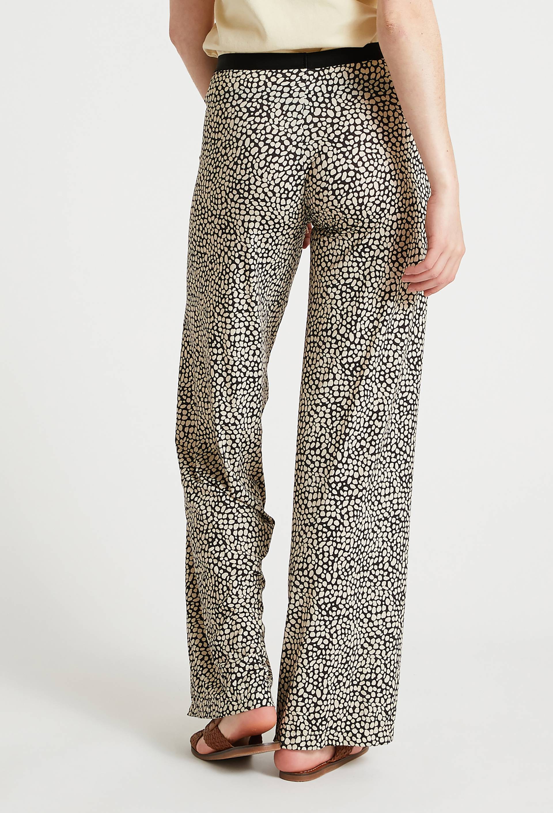 Pantalon fluide à imprimé, Noir, large image number 1