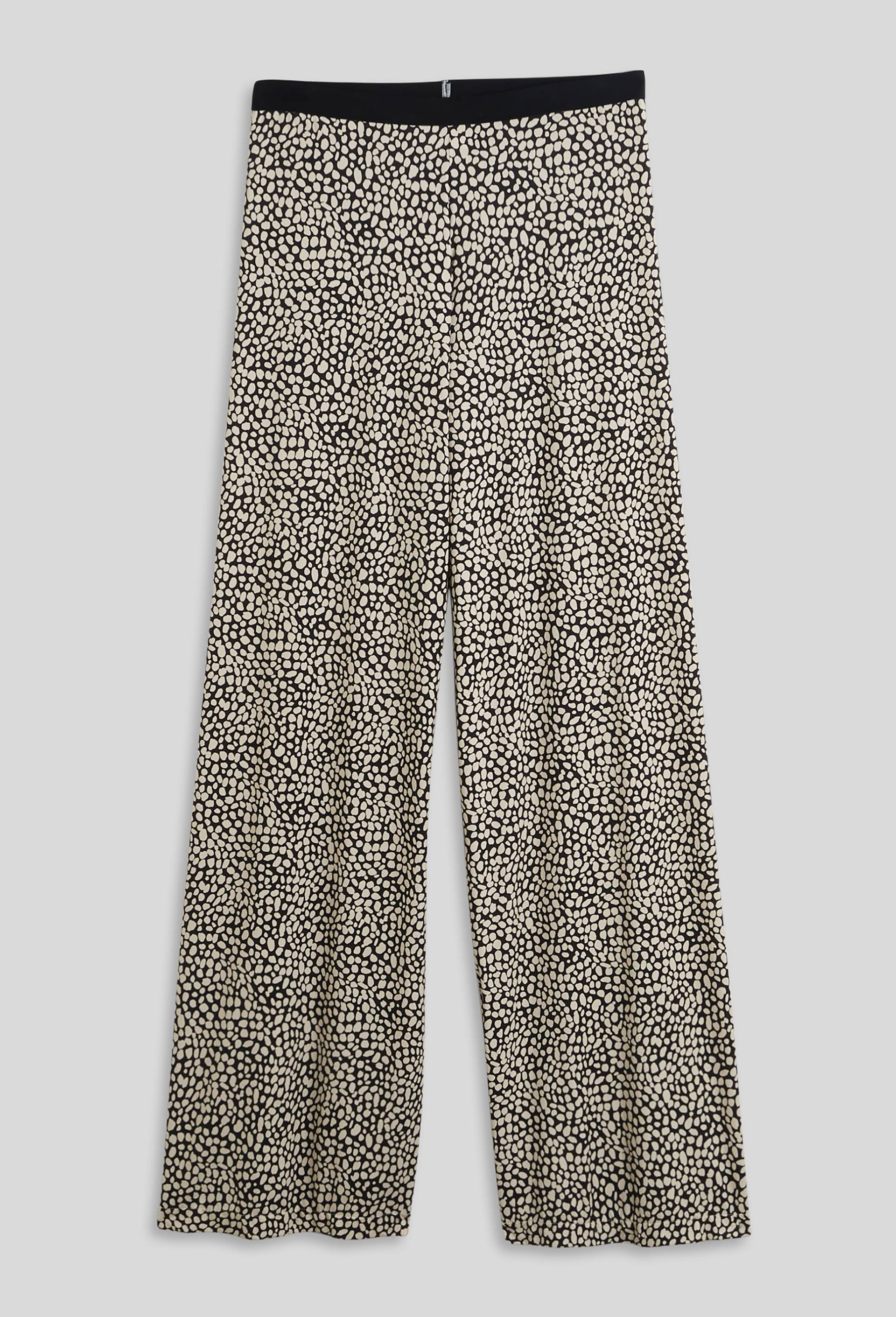 Pantalon fluide à imprimé, Noir, large image number 2