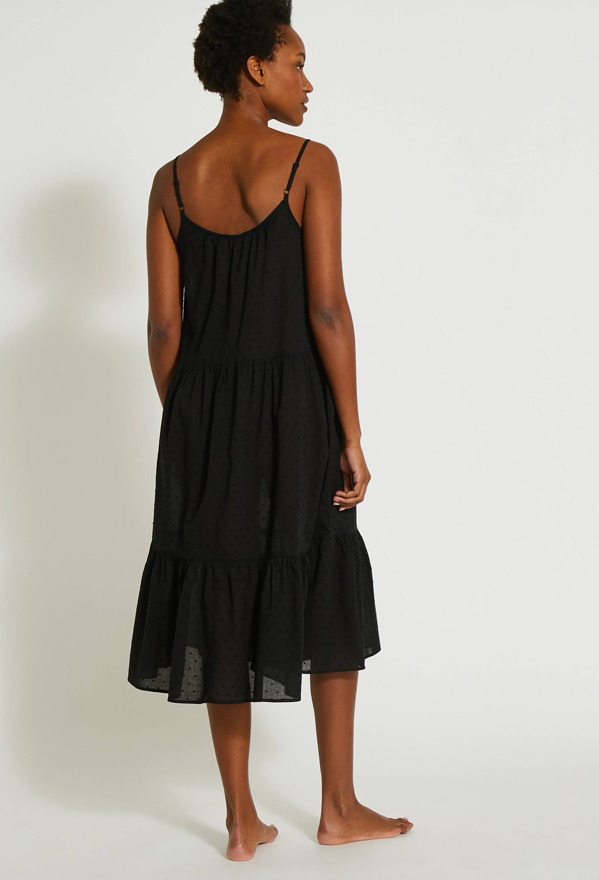 Robe gaze de coton biologique, Noir, large image number 1