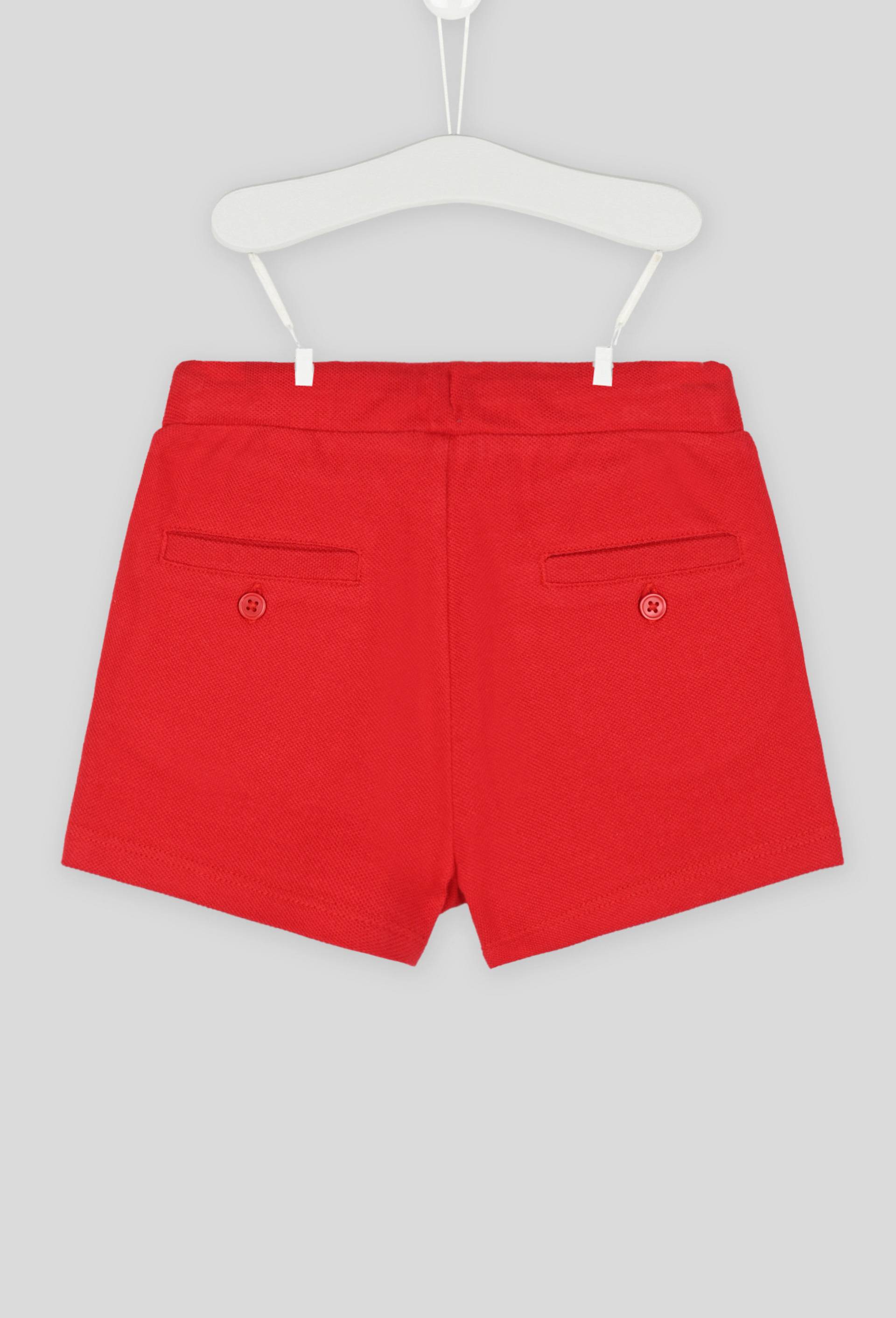 Short uni en piqué de coton BIO GOTS, Rouge, large image number 1