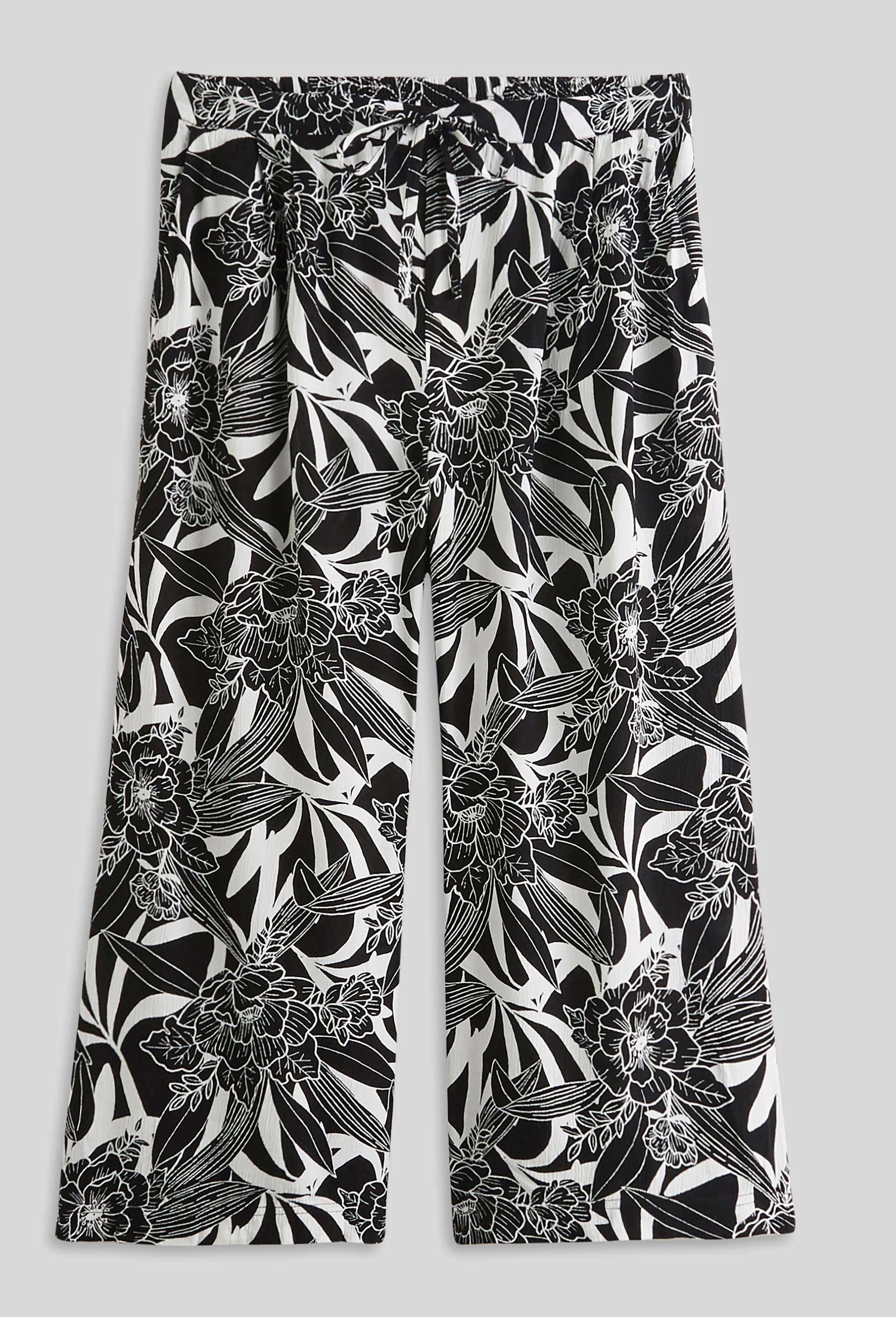 Pantalon large en viscose ECOVERO, Noir, large image number 2.0