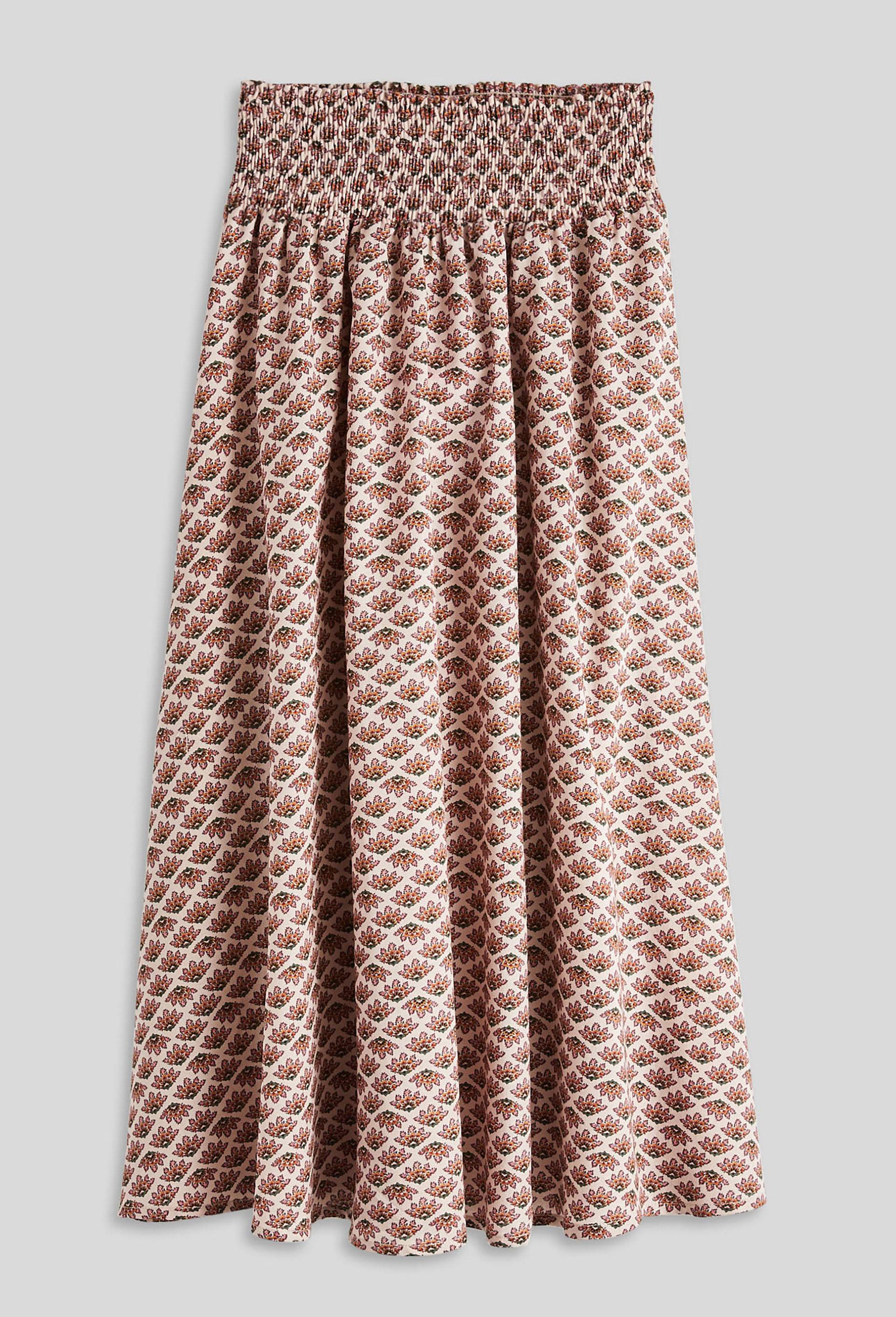 Jupe midi imprimée, Beige clair, large image number 2