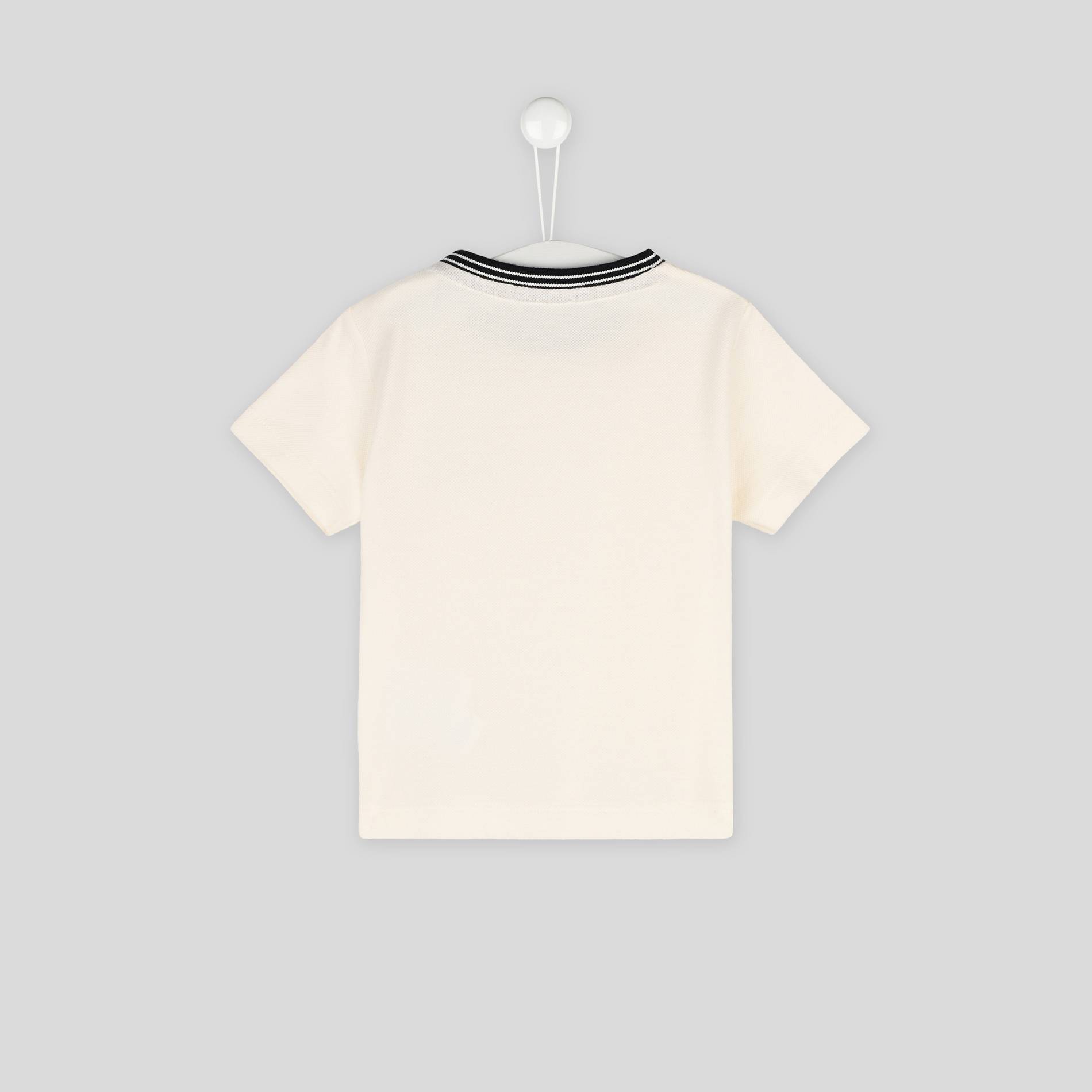T-shirt manches courtes uni en piqué de coton BIO GOTS, Blanc, large image number 1