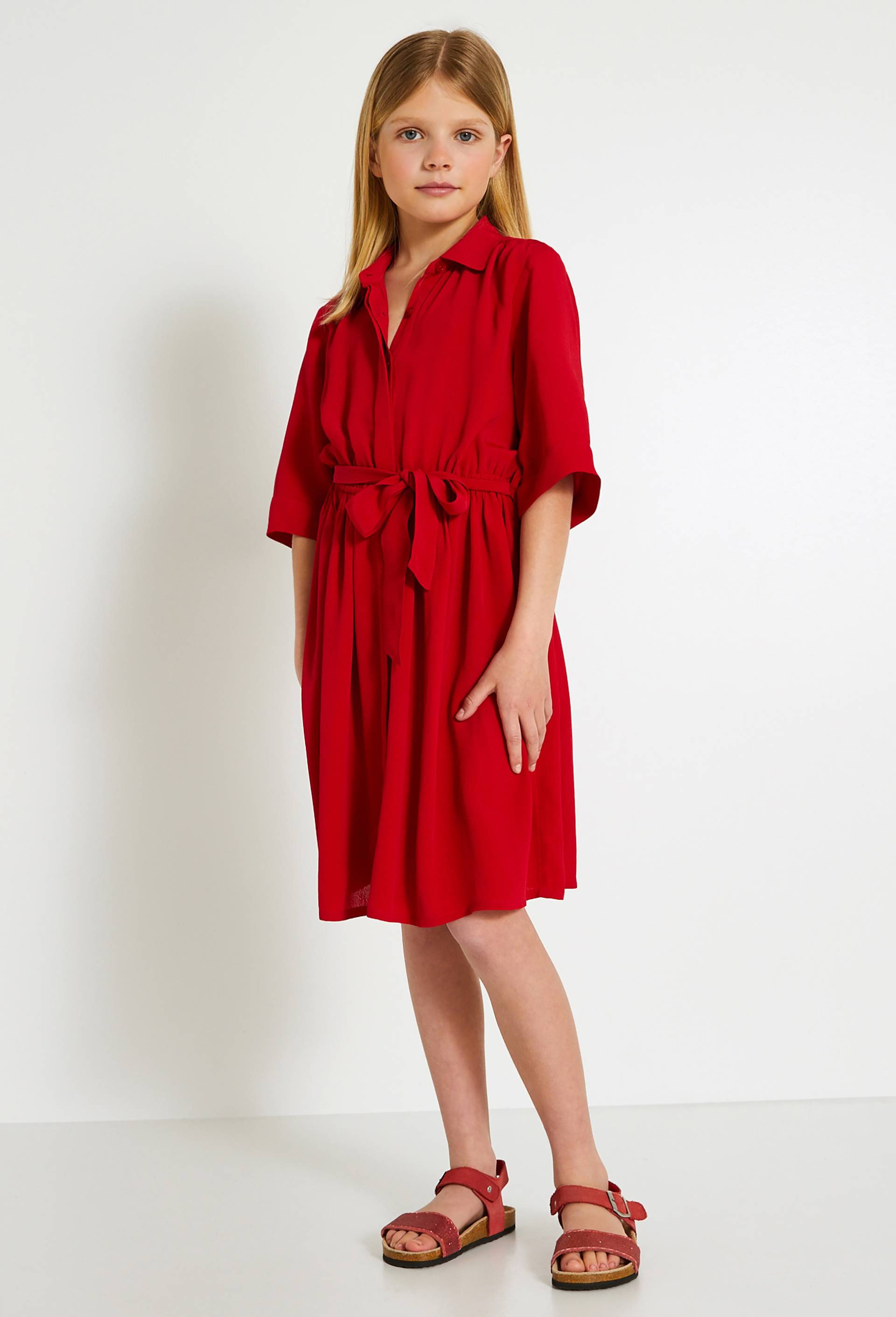 Robe en viscose, Rouge, large image number 0.0