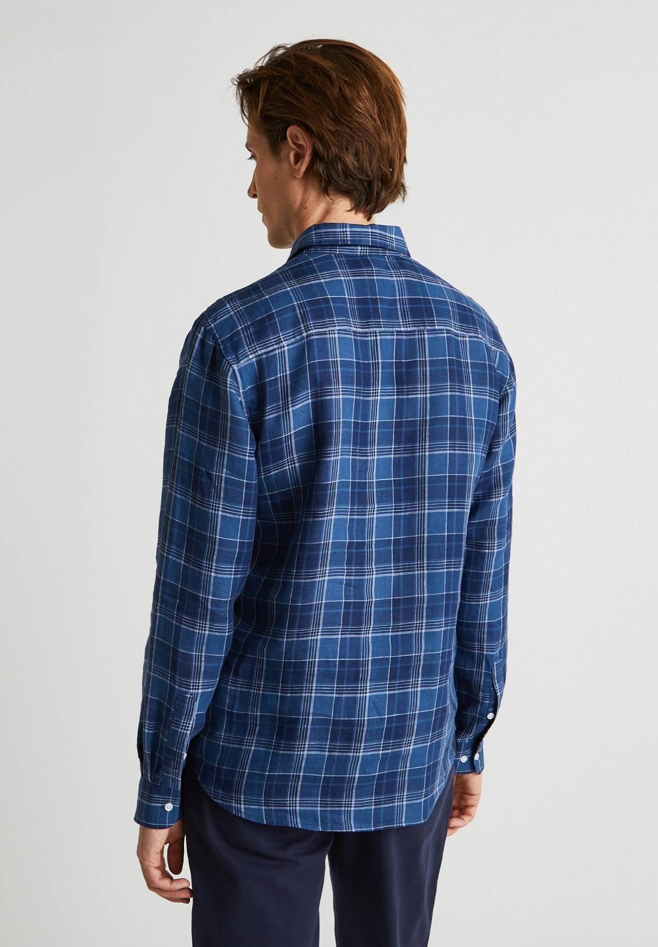 Chemise en lin, Bleu, large image number 4