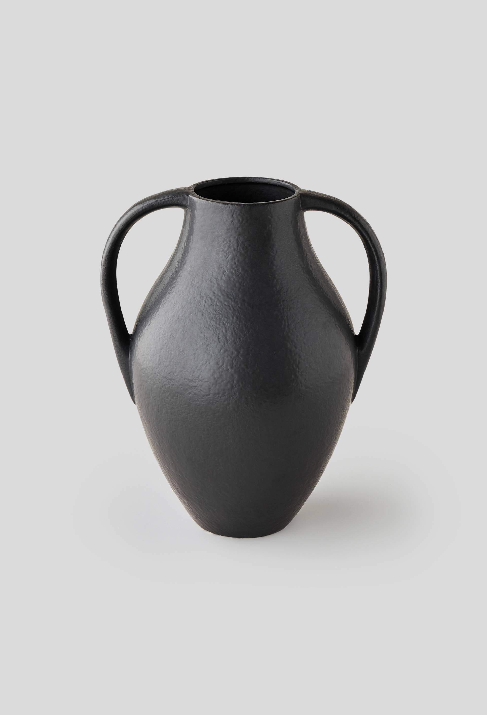Vase lisse en céramique, Noir, large image number 0