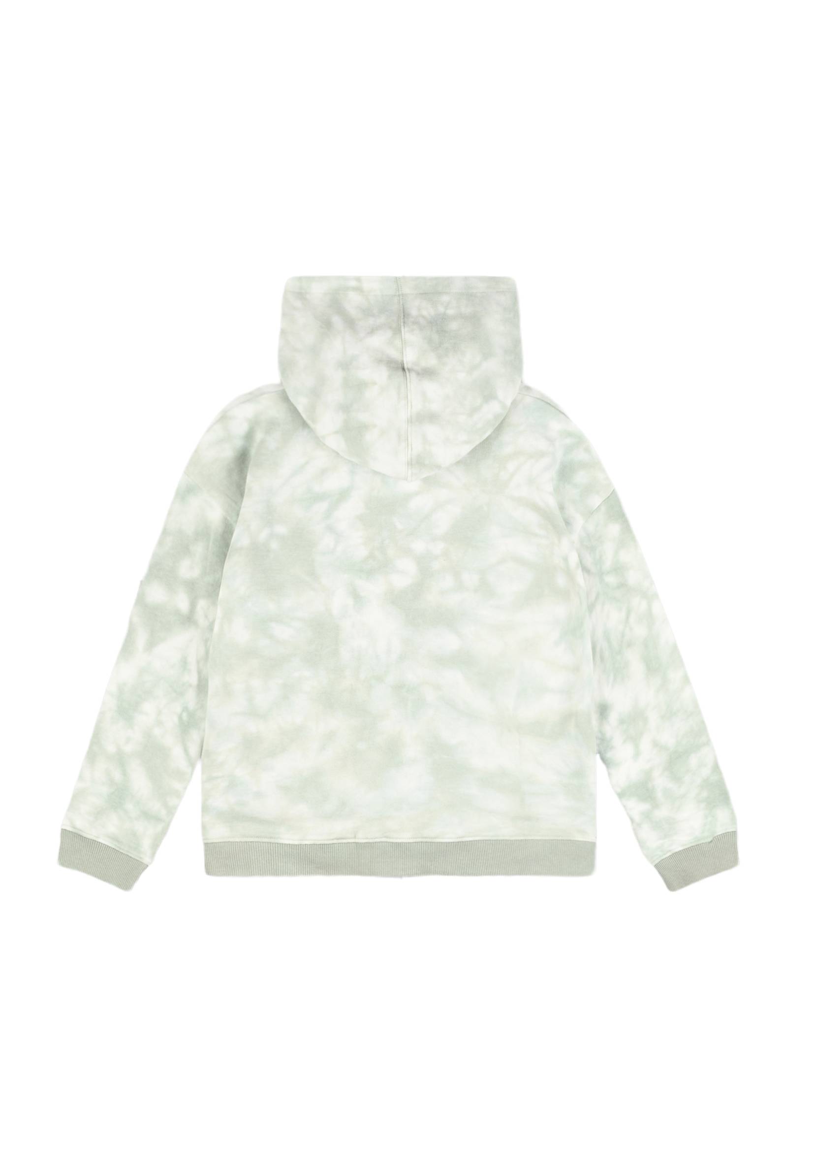 Sweat zip garçon tie and dye, Vert foncé, large image number 4.0
