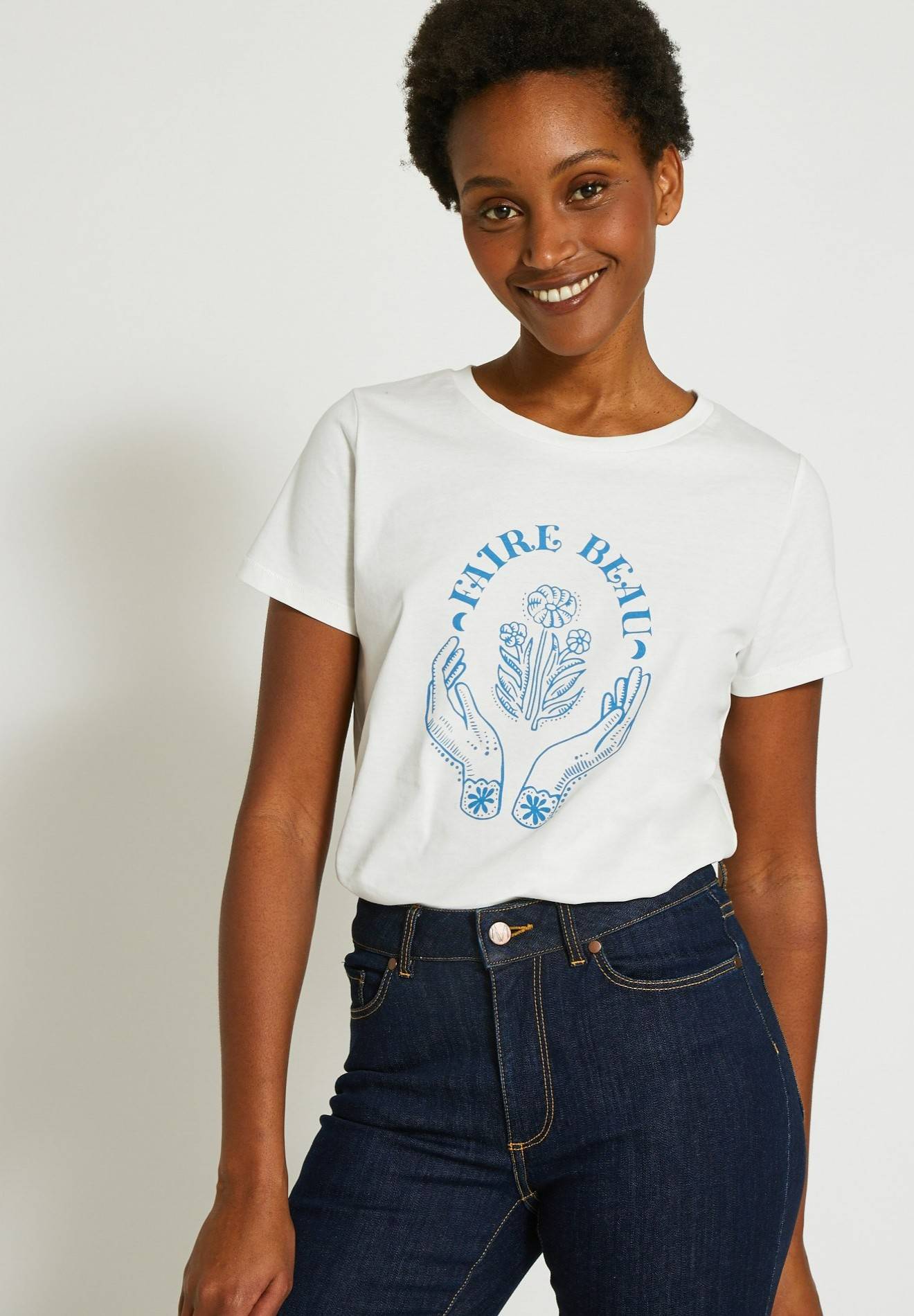 Tee shirt en coton BIO, Ecru, large image number 3