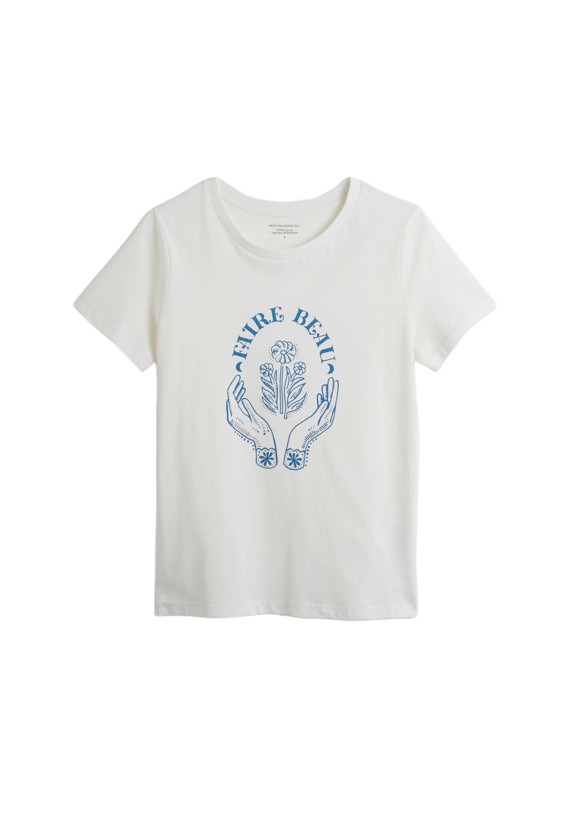 Tee shirt en coton BIO, Ecru, large image number 5