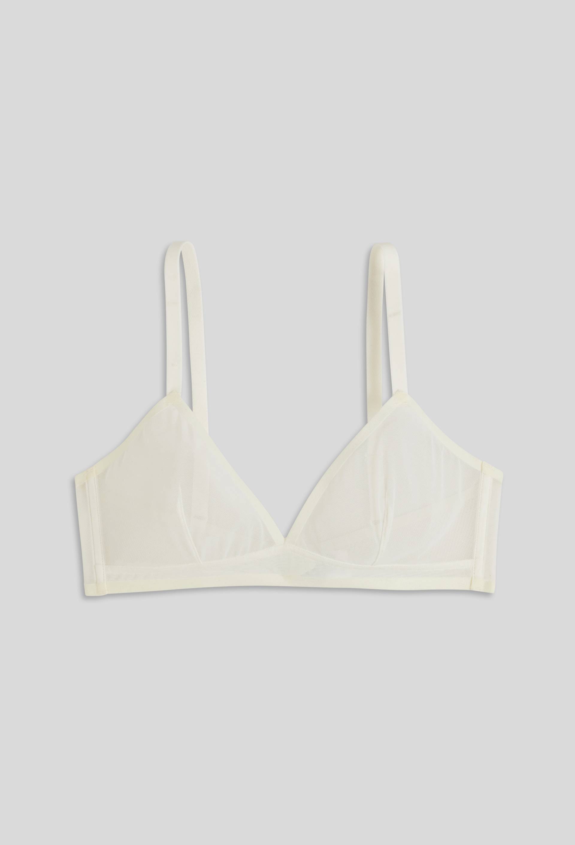 Soutien-gorge triangle LUZ en tulle, certifi&eacute; Oeko-Tex, Ecru, large image number 0