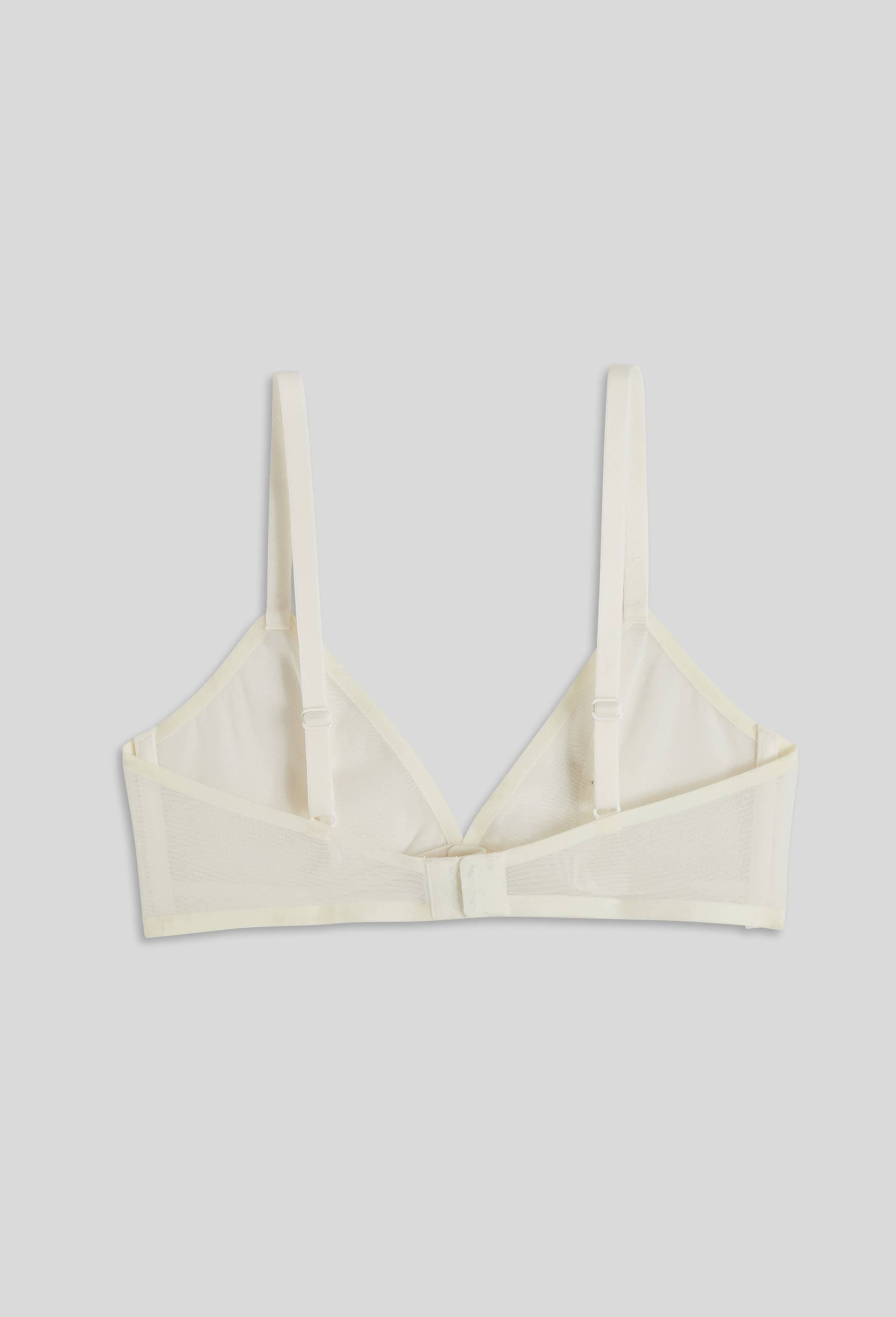 Soutien-gorge triangle LUZ en tulle, certifi&eacute; Oeko-Tex, Ecru, large image number 1