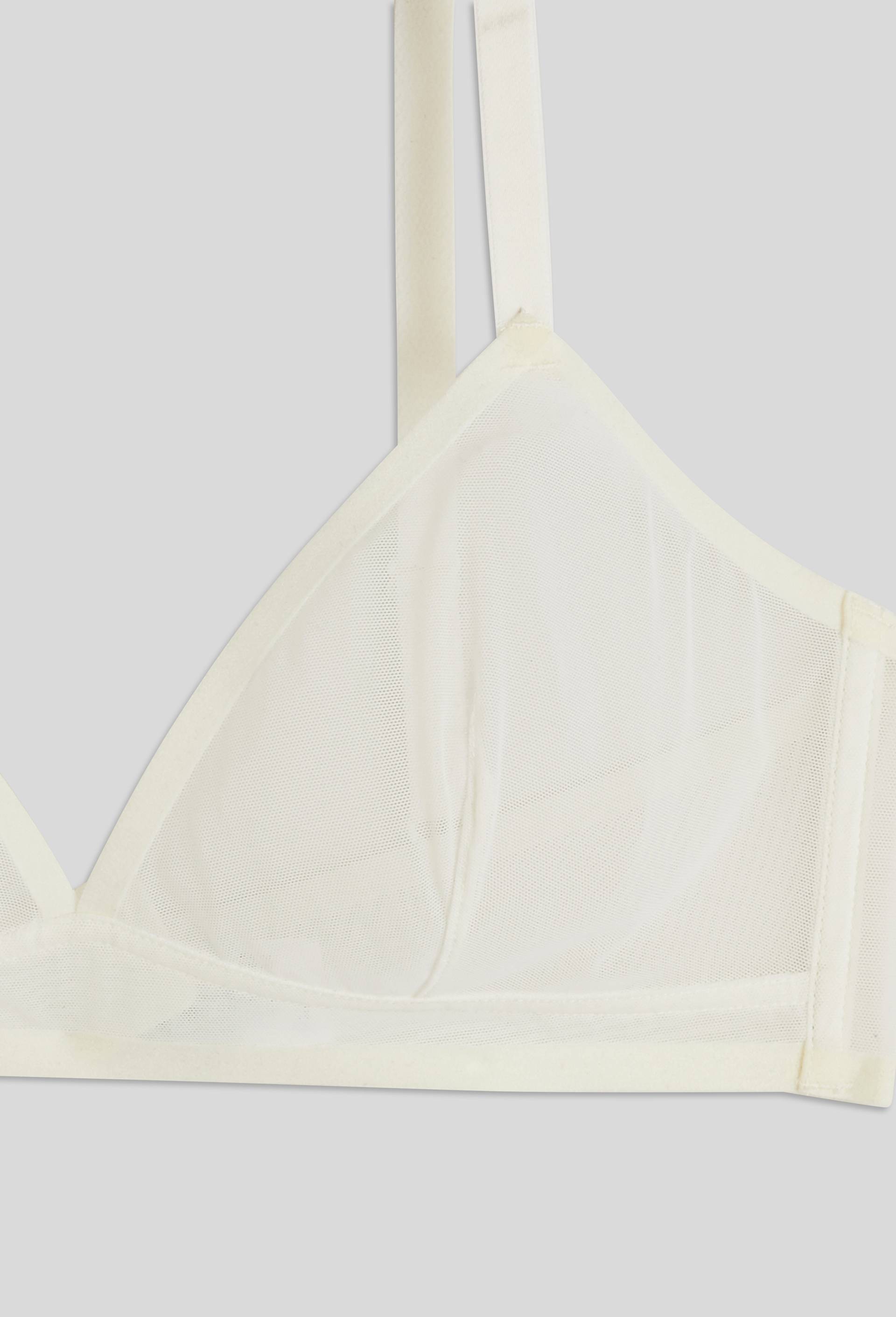 Soutien-gorge triangle LUZ en tulle, certifi&eacute; Oeko-Tex, Ecru, large image number 2