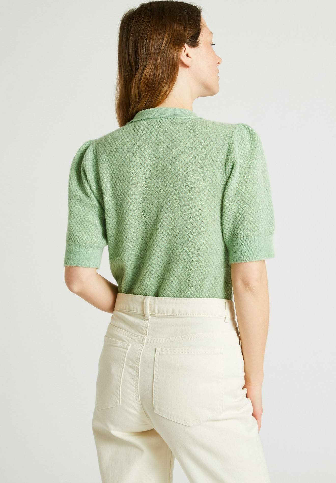 Pull col polo, Vert, large image number 4