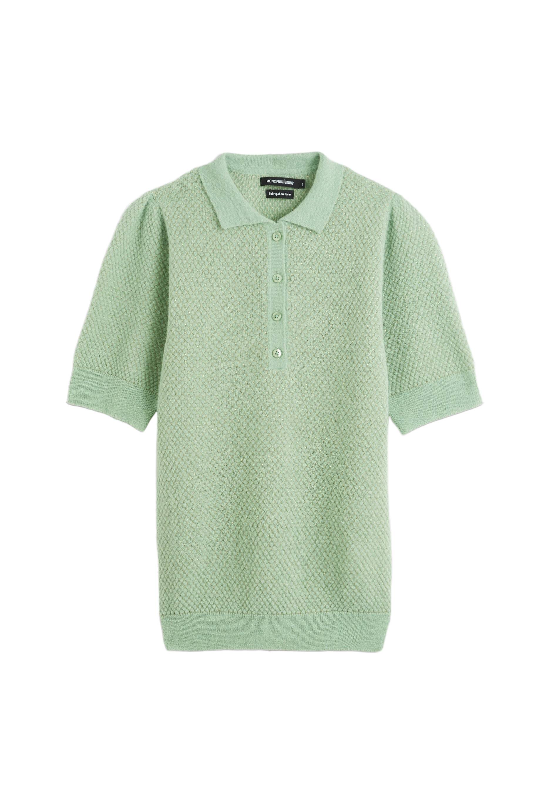 Pull col polo, Vert, large image number 5