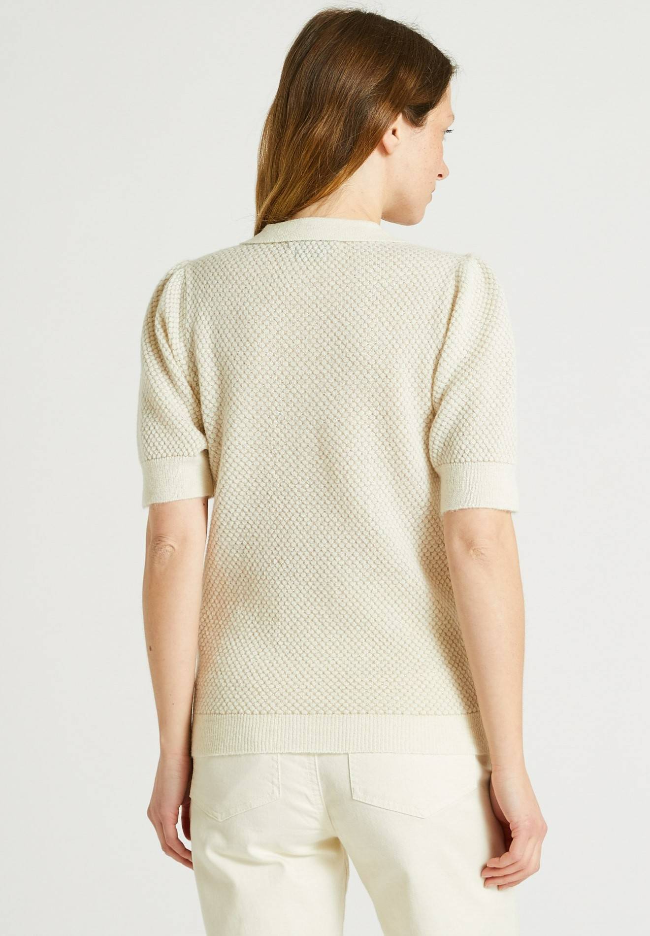 Pull col polo, Ecru, large image number 4.0