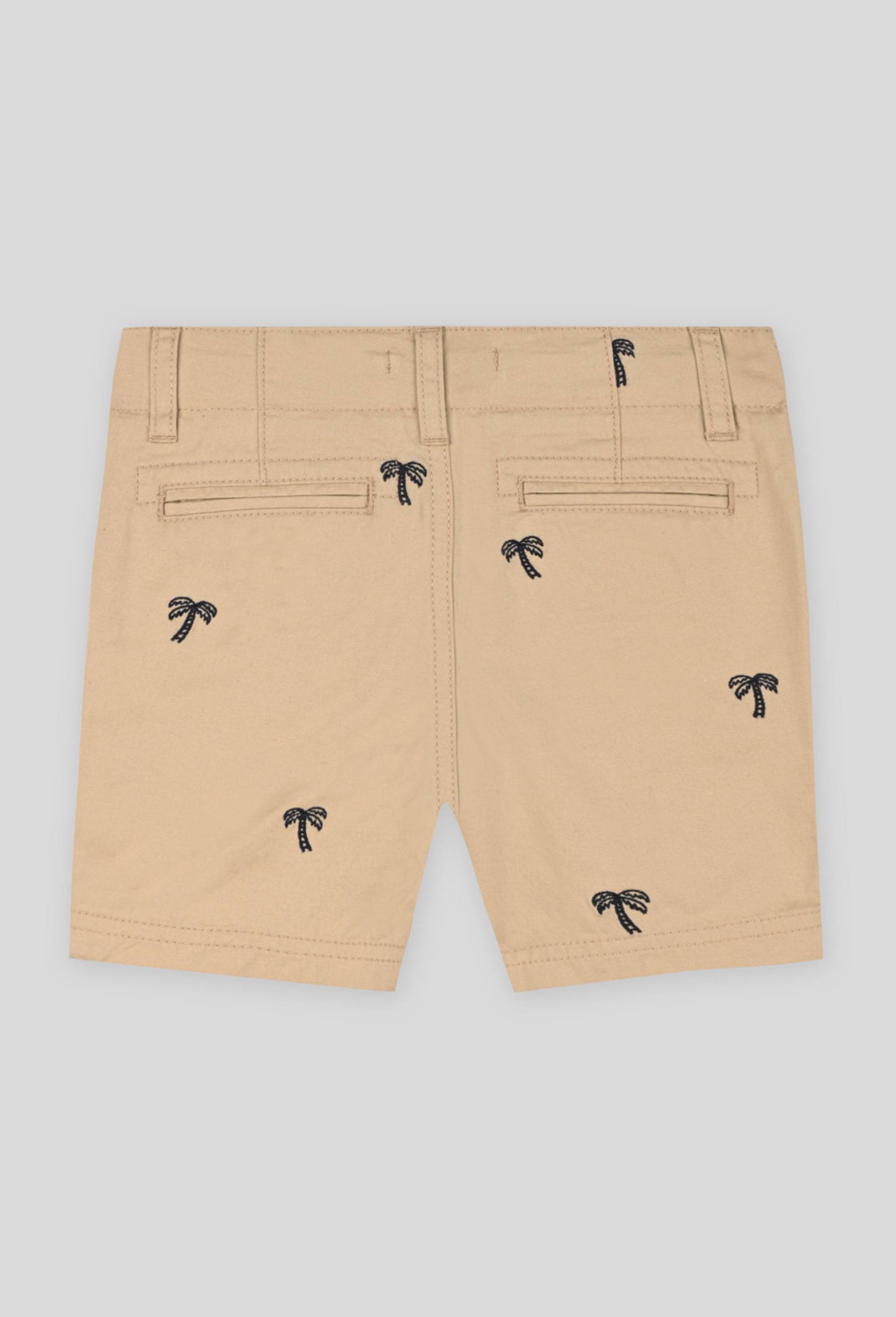 Bermuda droit à motif palmiers, Oeko-Tex, Beige, large image number 1