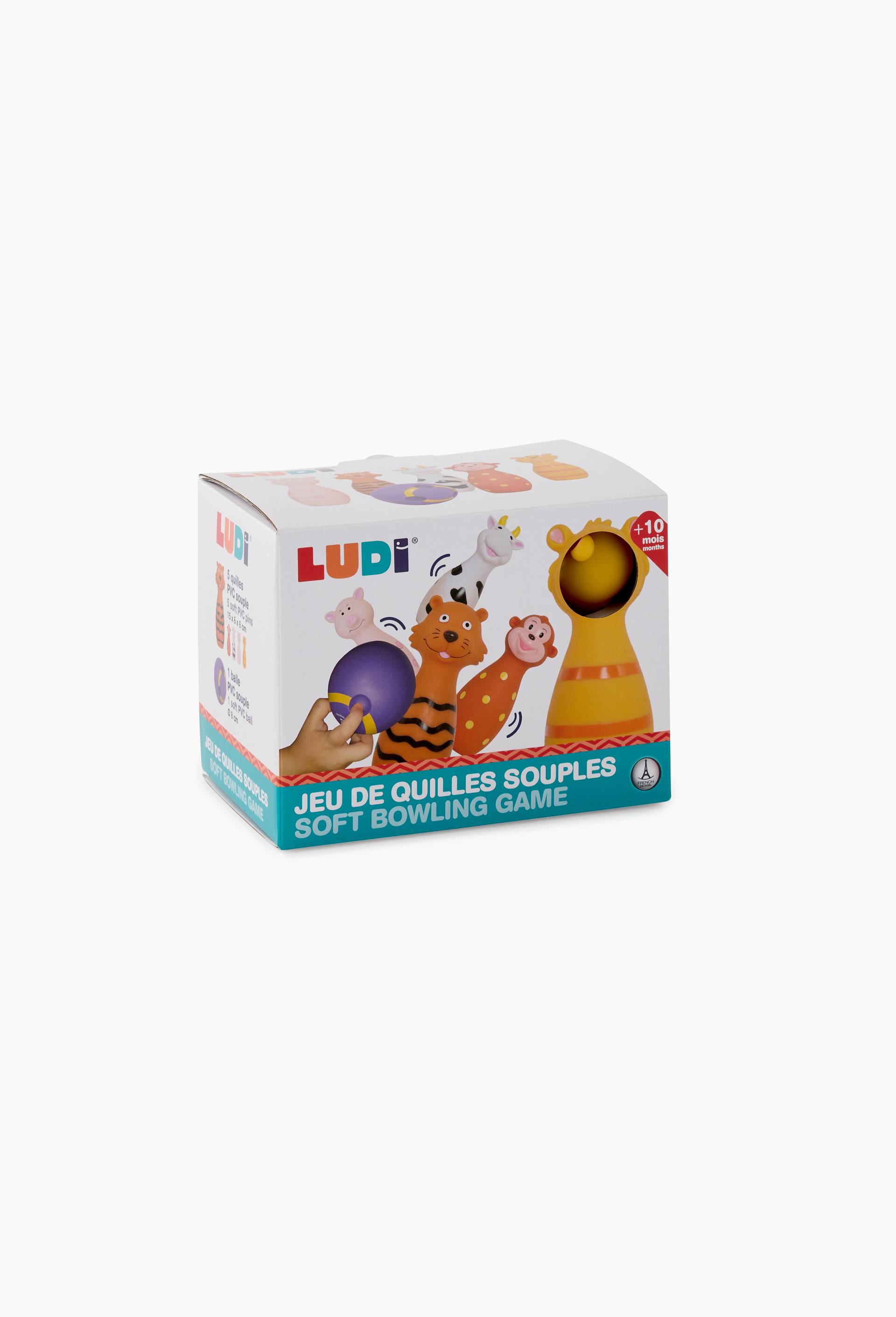 Jeu de quilles souples animaux, Multicolore, large image number 0