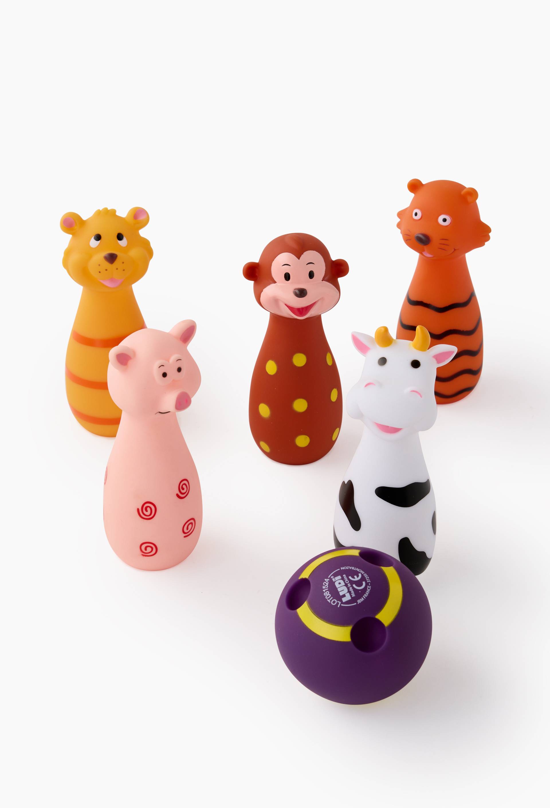 Jeu de quilles souples animaux, Multicolore, large image number 1