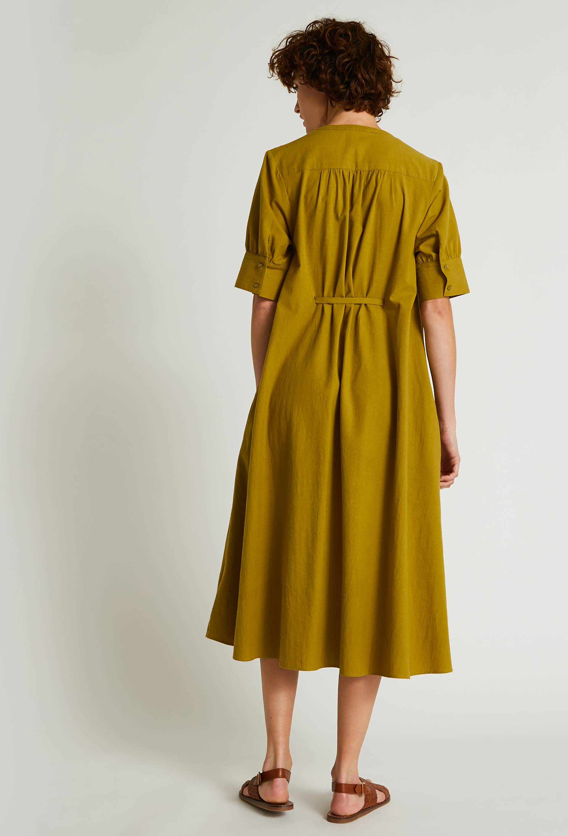Robe ample avec lien en coton, Vert, large image number 1