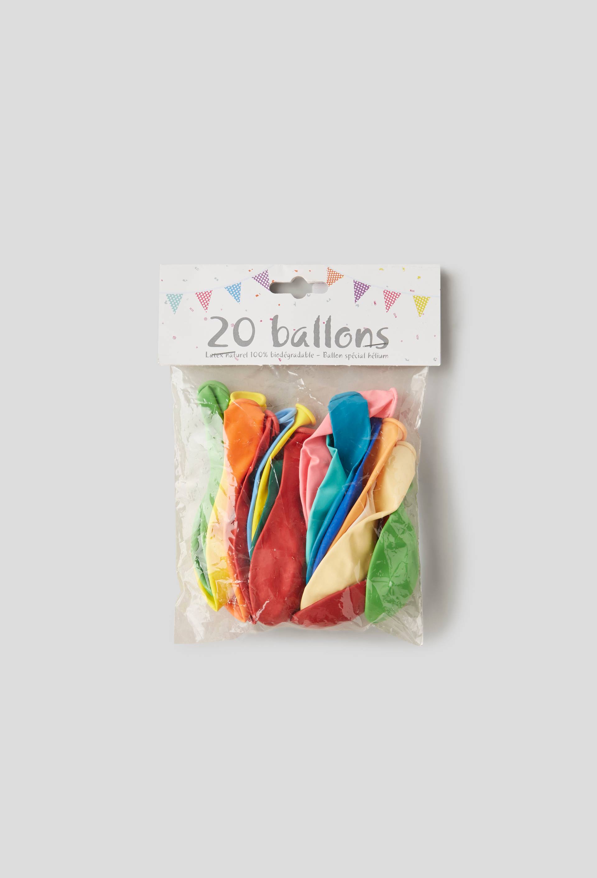 20 ballons latex multicolores, Multicolore, large image number 0