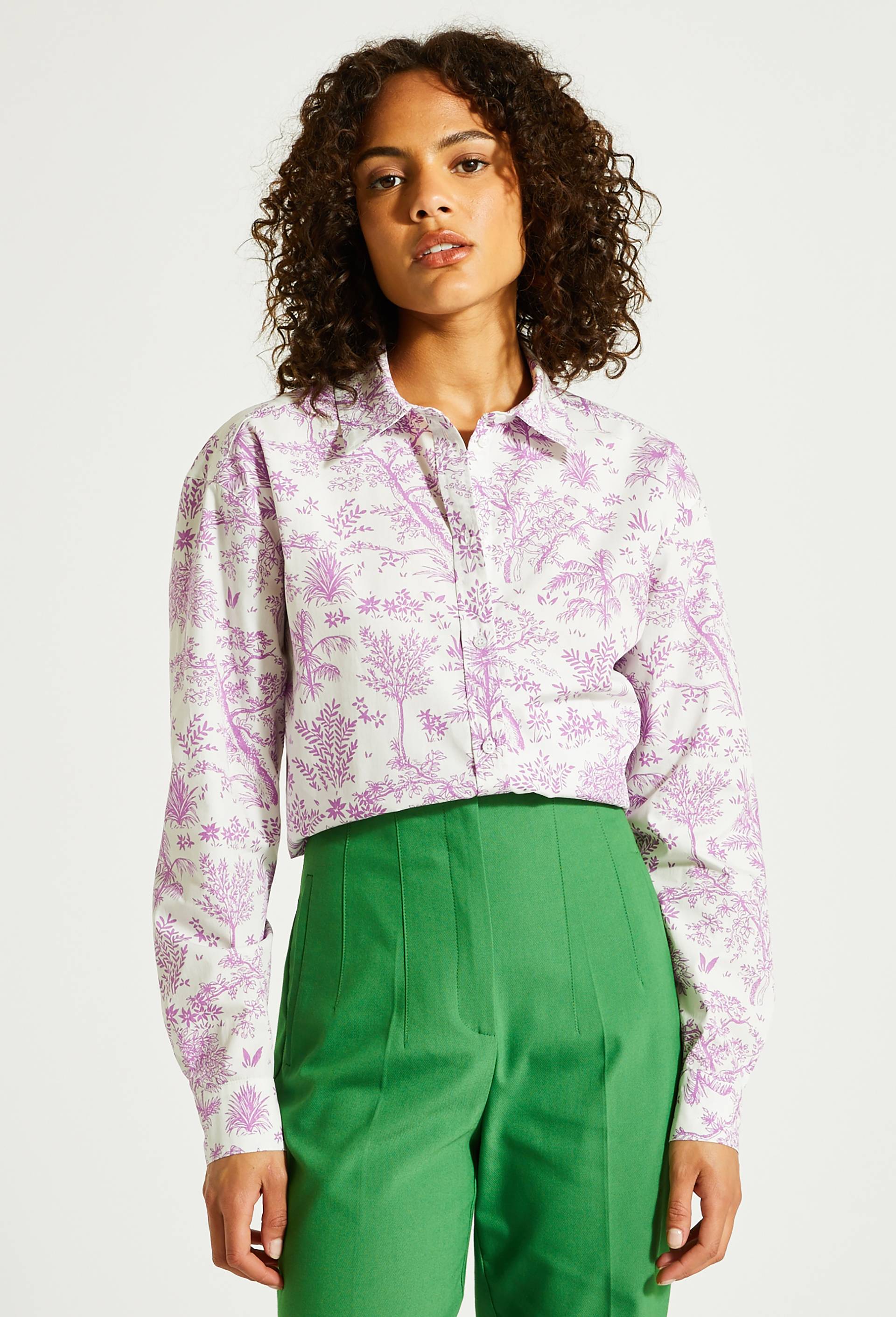 Chemise imprimée, Violet clair, large image number 0