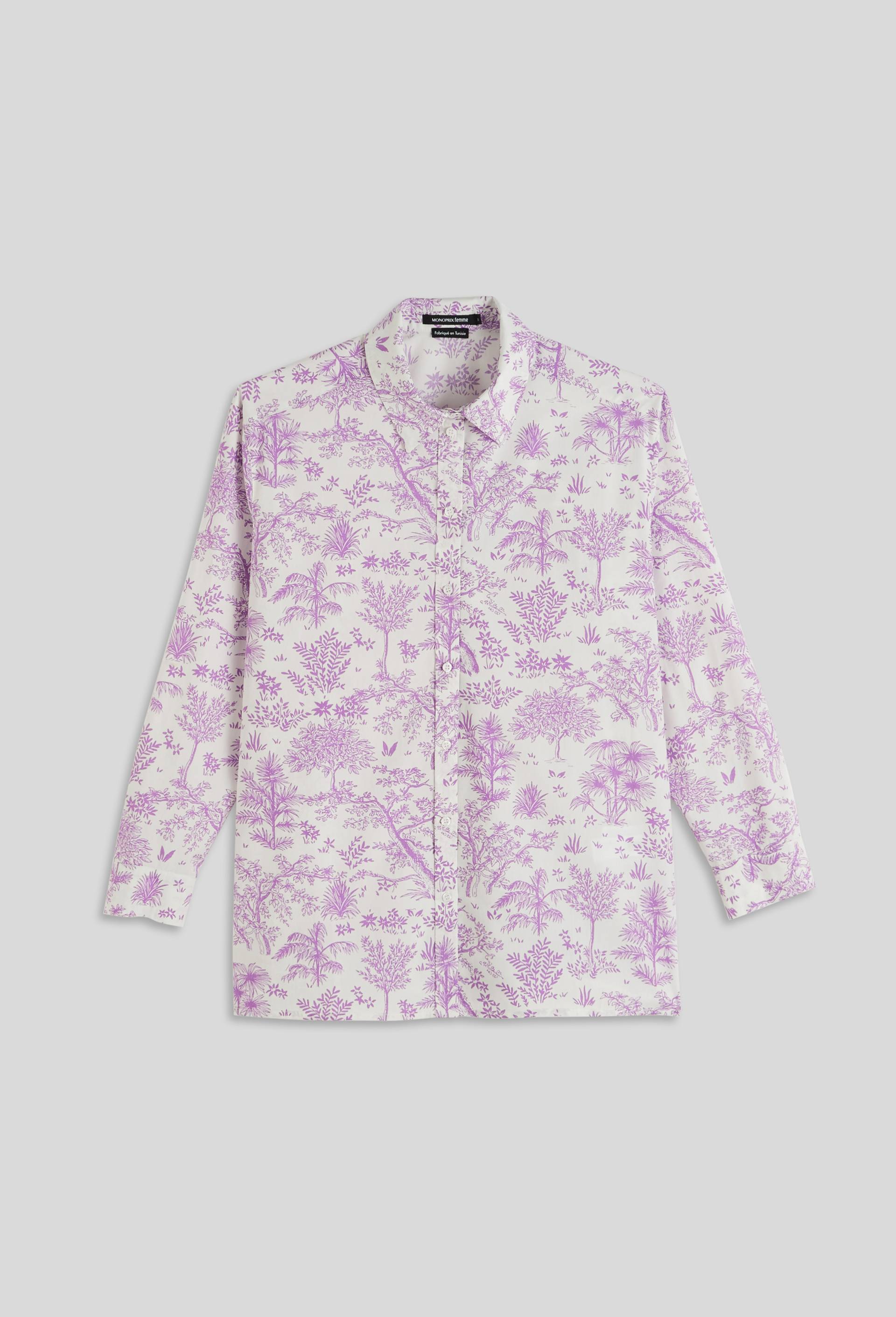 Chemise imprimée, Violet clair, large image number 2
