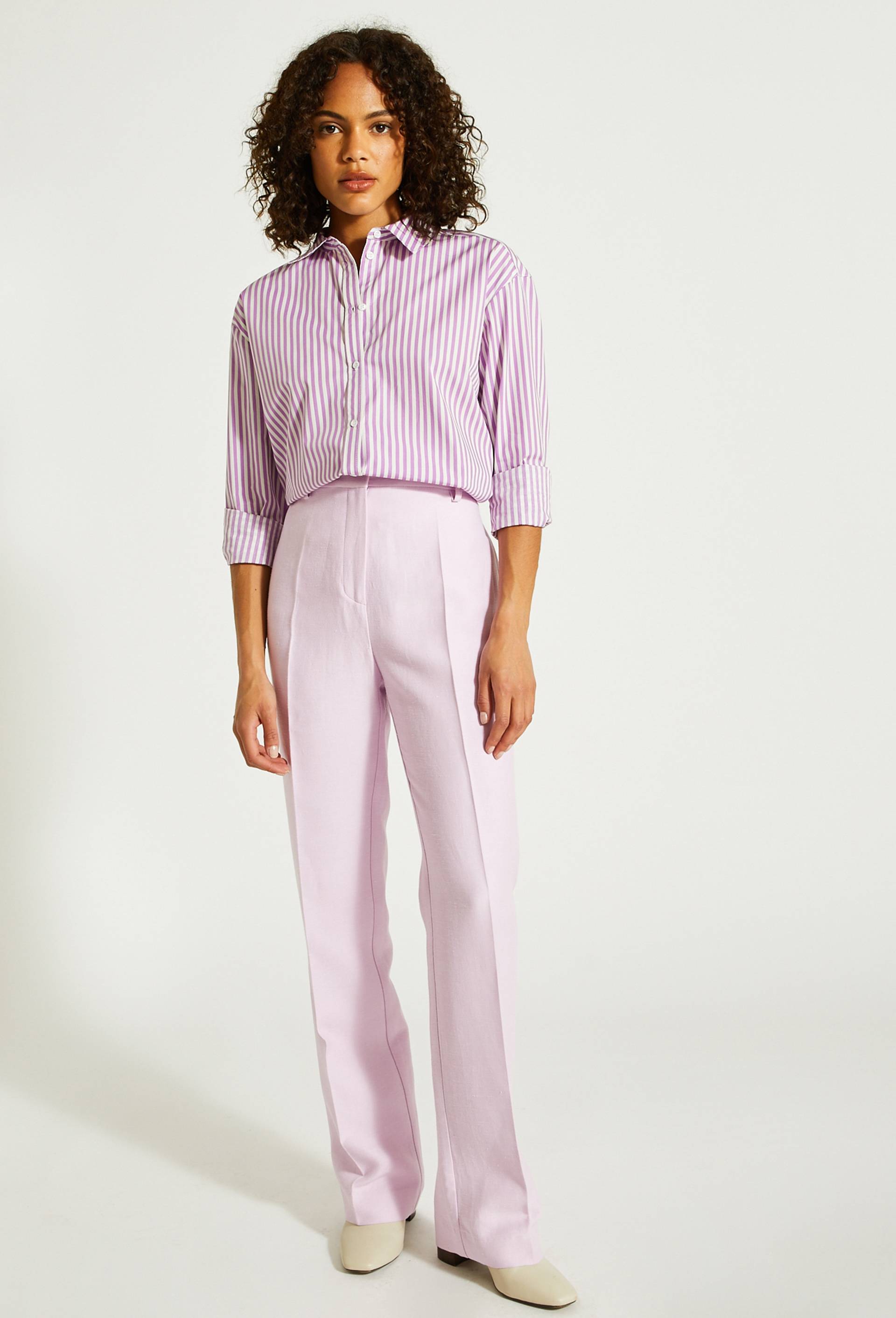 Pantalon droit, Violet clair, large image number 0