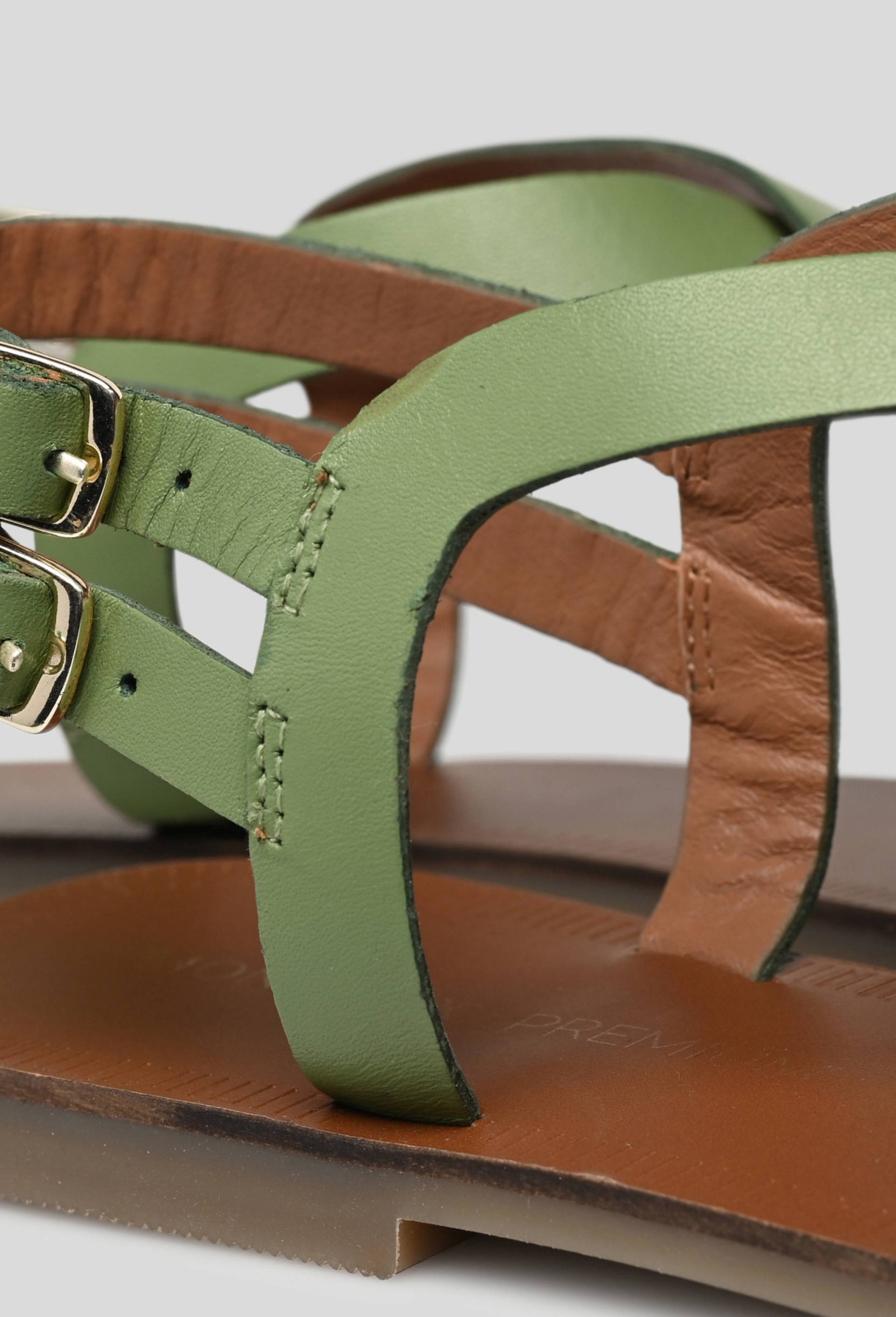 Sandales cuir, Vert, large image number 2