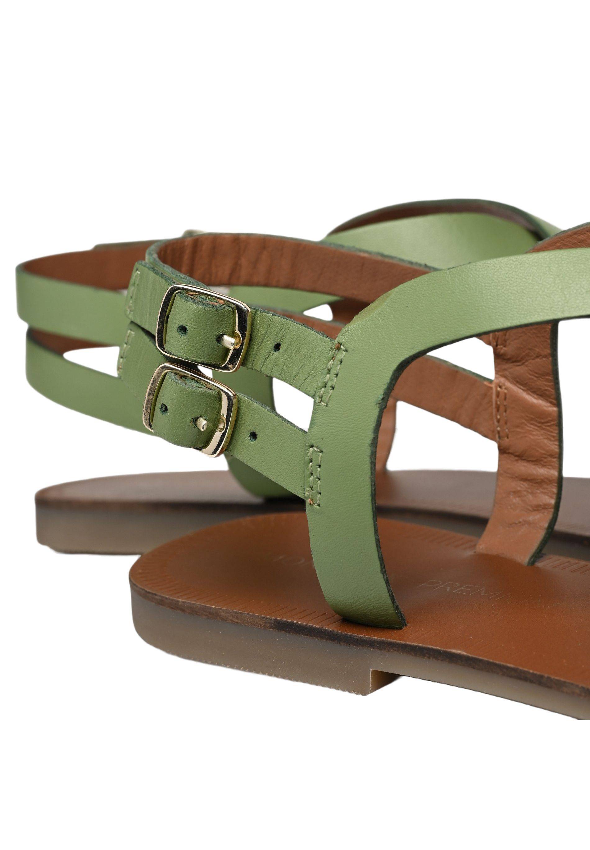 Sandales cuir, Vert, large image number 5.0