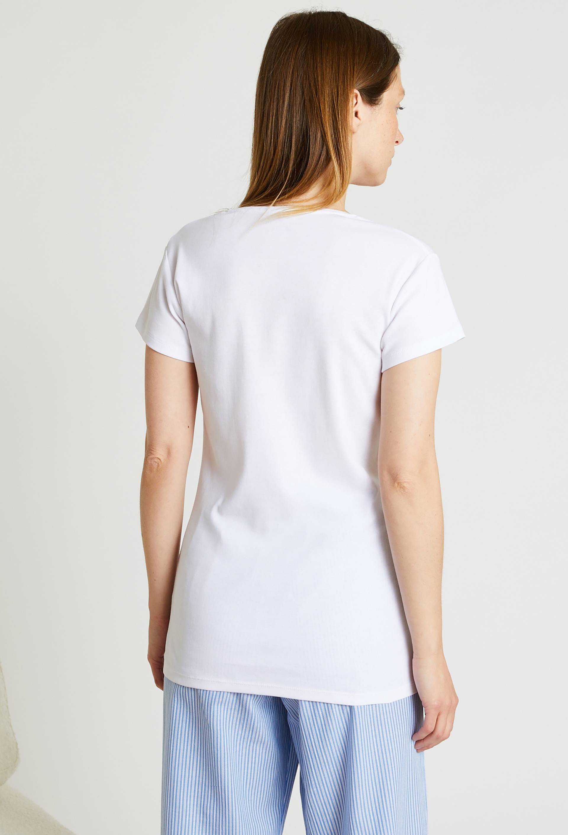 Tee-shirt col rond en coton BIO, Blanc, large image number 1