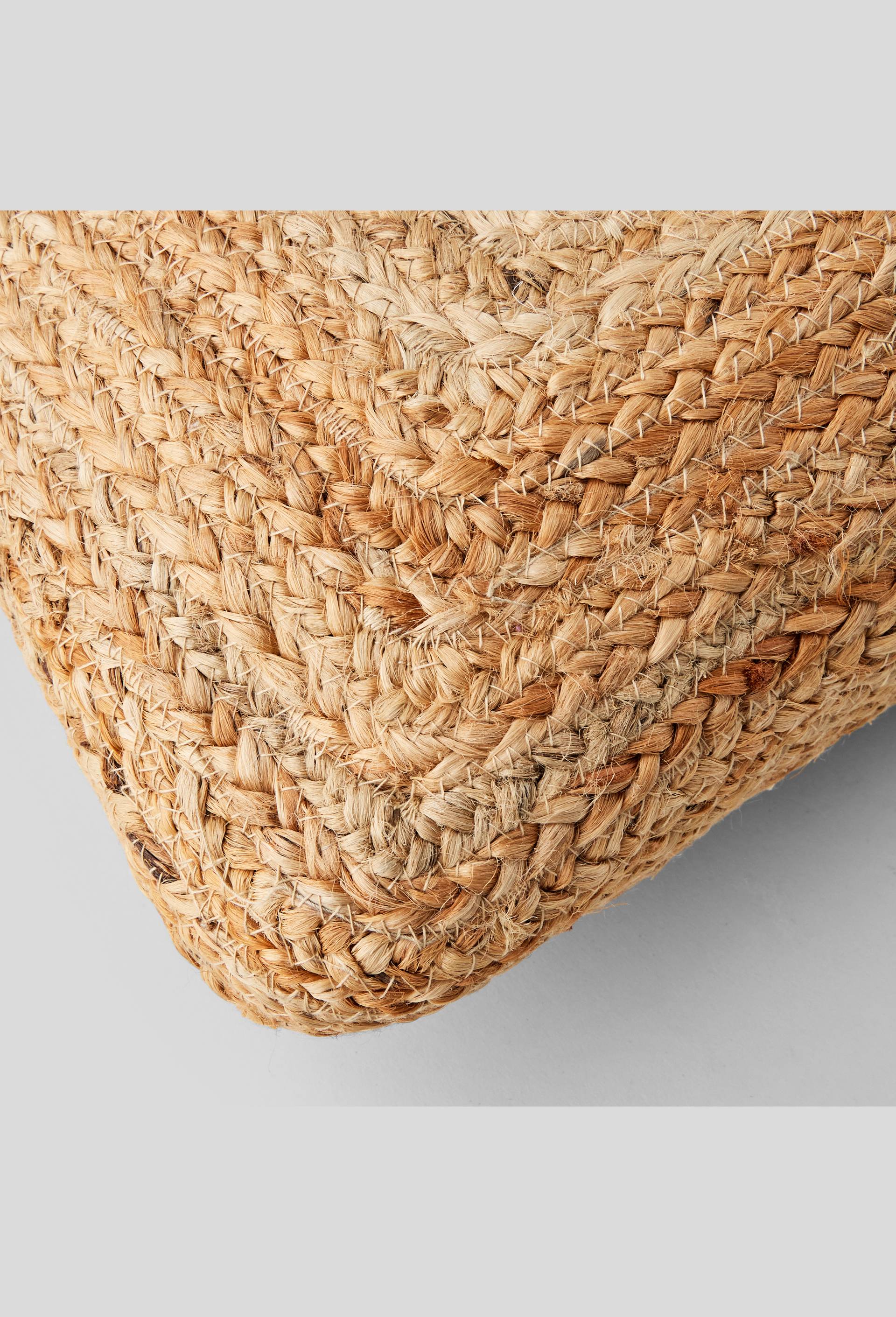 Coussin de sol, tressage naturel, 50x50 cm, jute, Beige clair, large image number 1.0