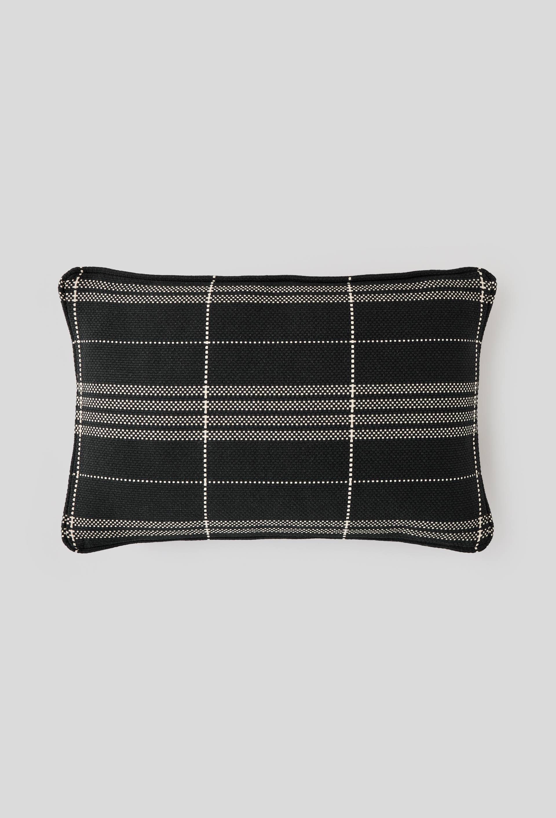 Coussin imprimés carreaux, Noir, large image number 0