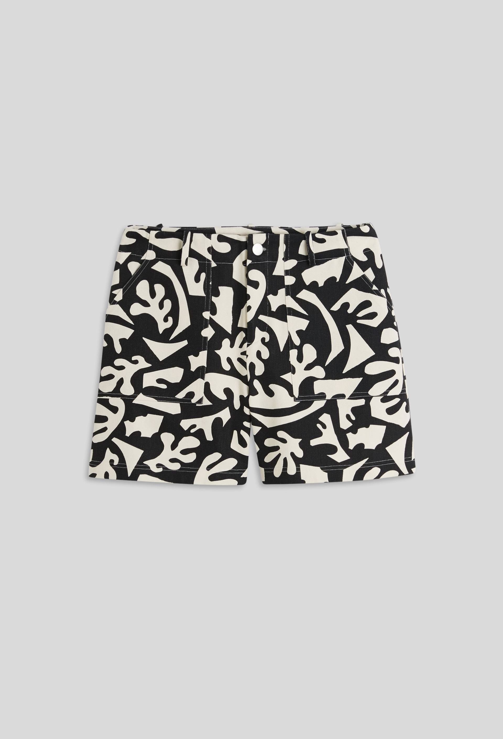 Short imprimé en coton, Beige clair, large image number 2