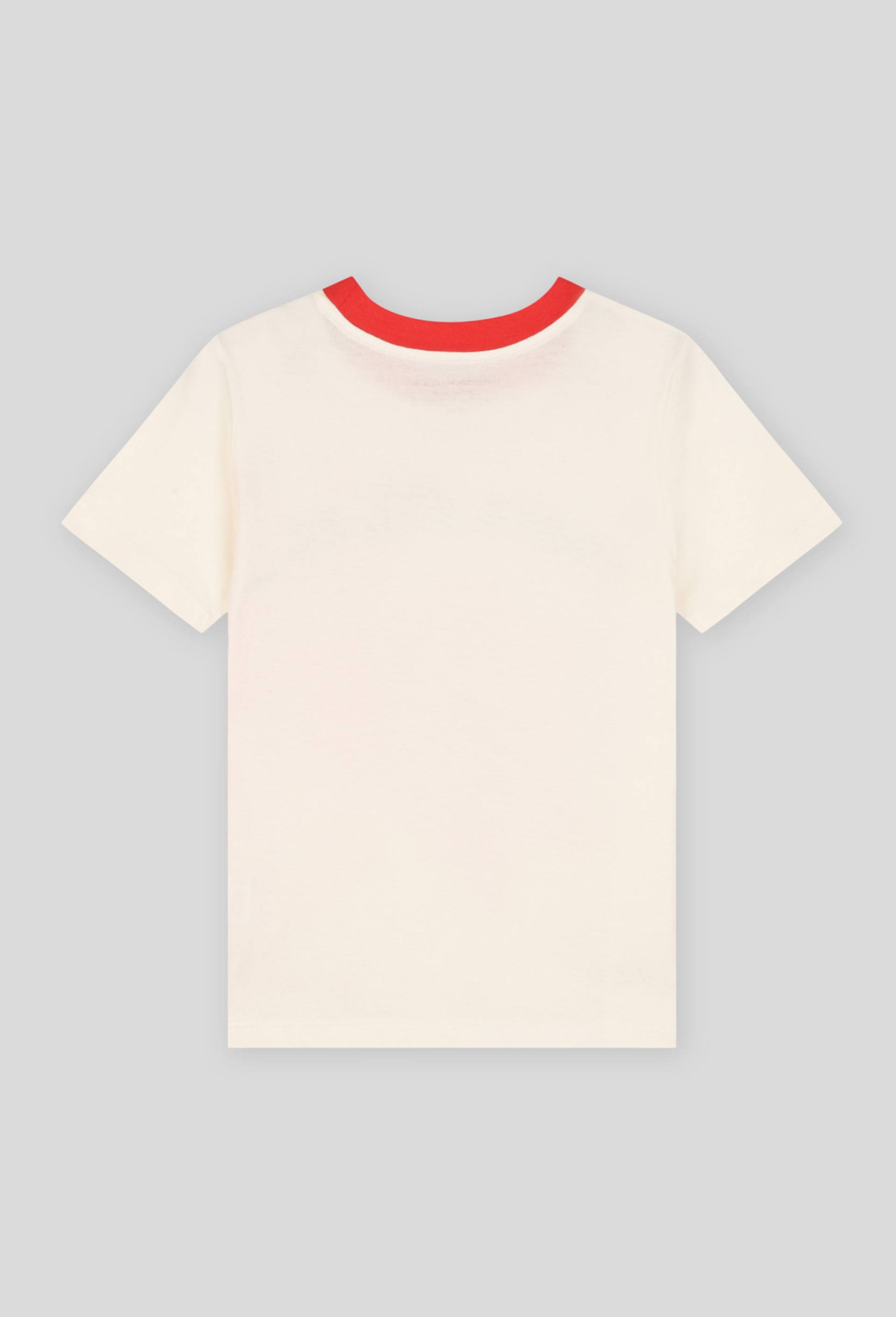 T-Shirt manches courtes à imprimé en coton BIO, Ecru, large image number 1