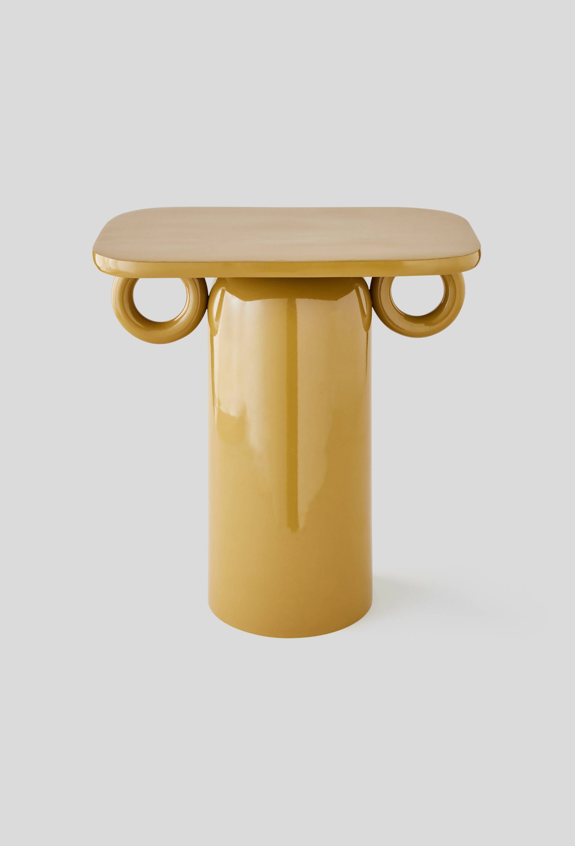 Table d'appoint, 45 x 30 x 45cm, en m&eacute;tal - MARGAUX KELLER X MONOPRIX, Brun clair, large image number 0