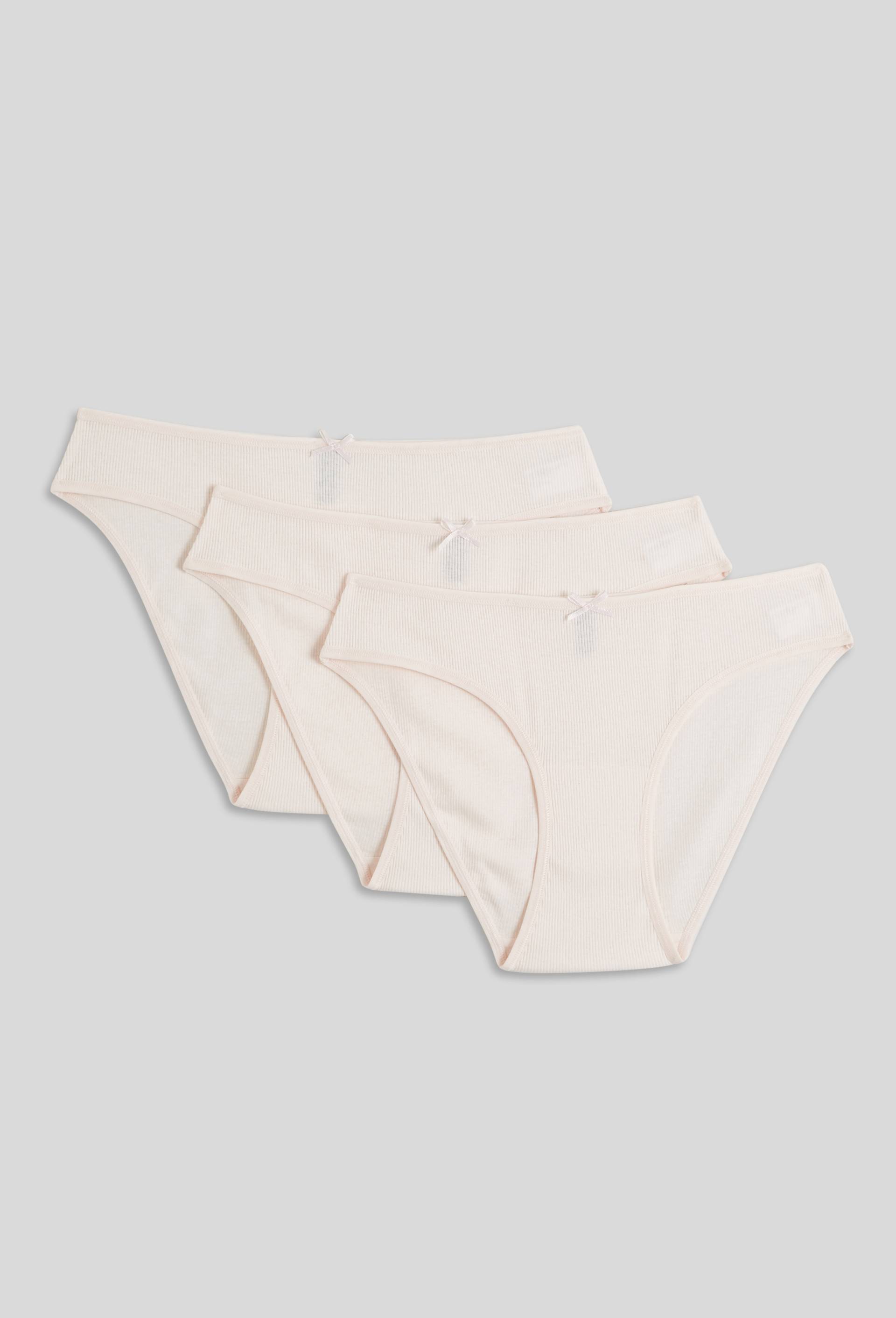 Lot de 3 culottes côtelées CAMELIA en coton BIO GOTS, Rose clair, large image number 0