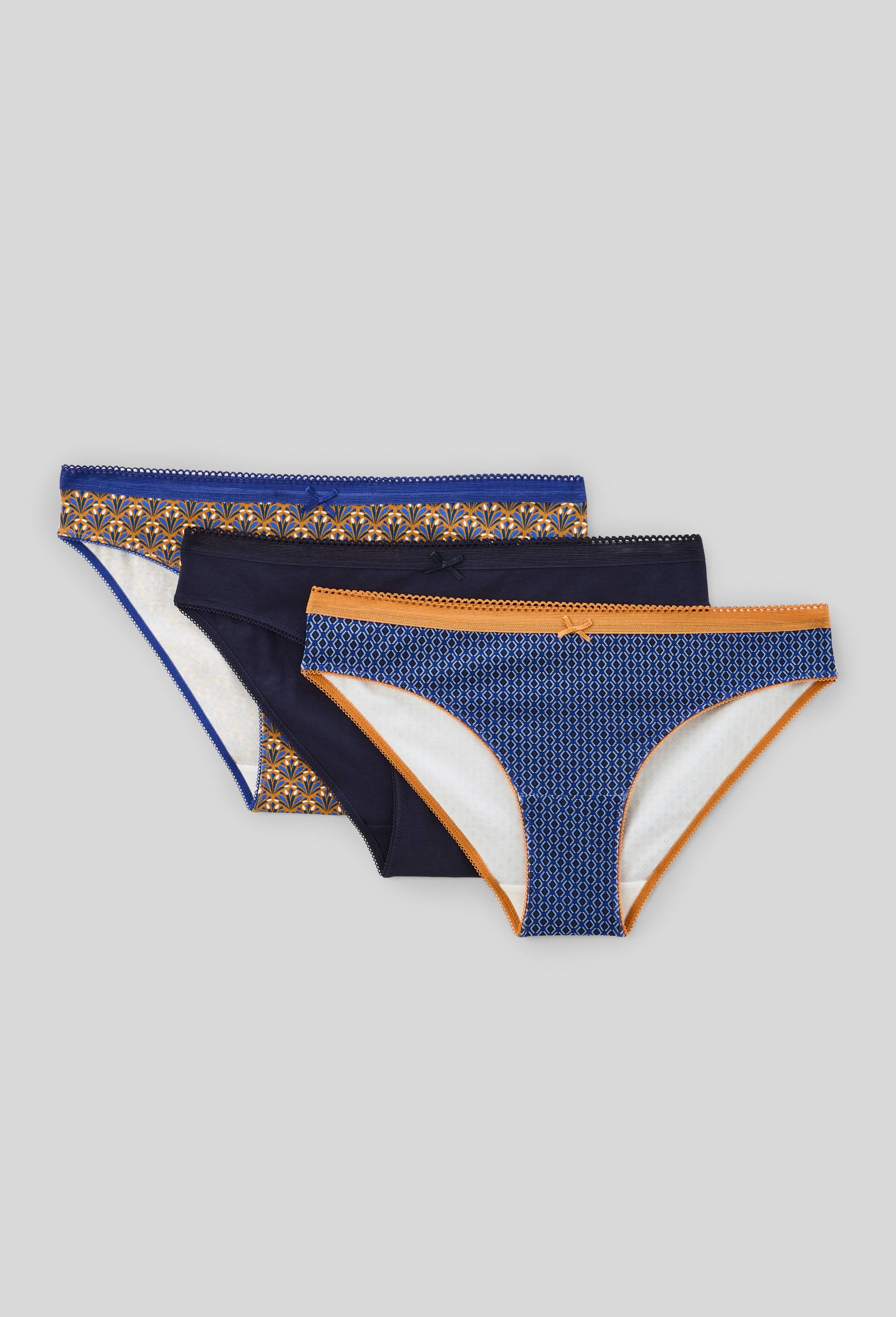 Lot de 3 culottes LEXIE en coton BIO GOTS, Jaune, large image number 0