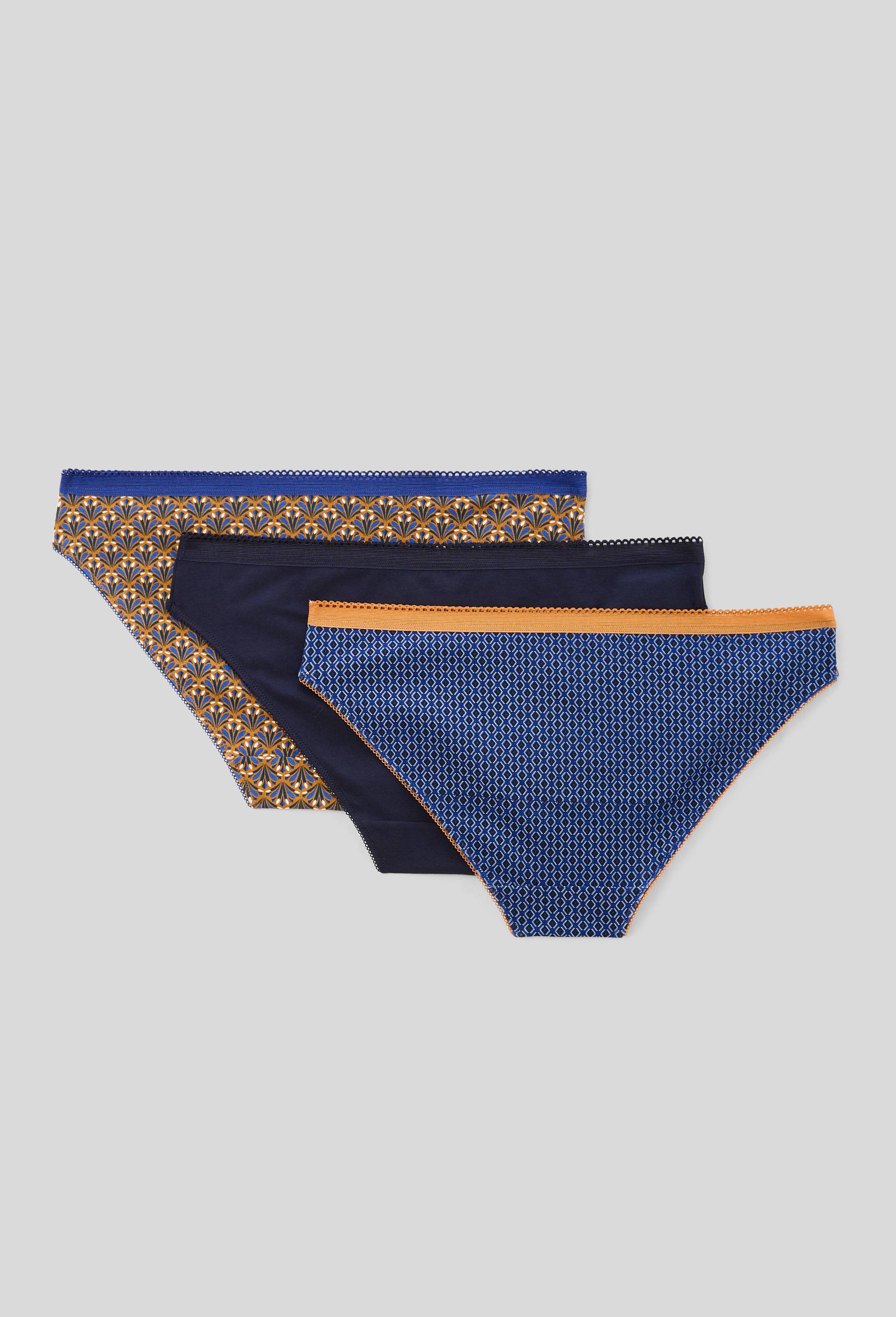 Lot de 3 culottes LEXIE en coton BIO GOTS, Jaune, large image number 1