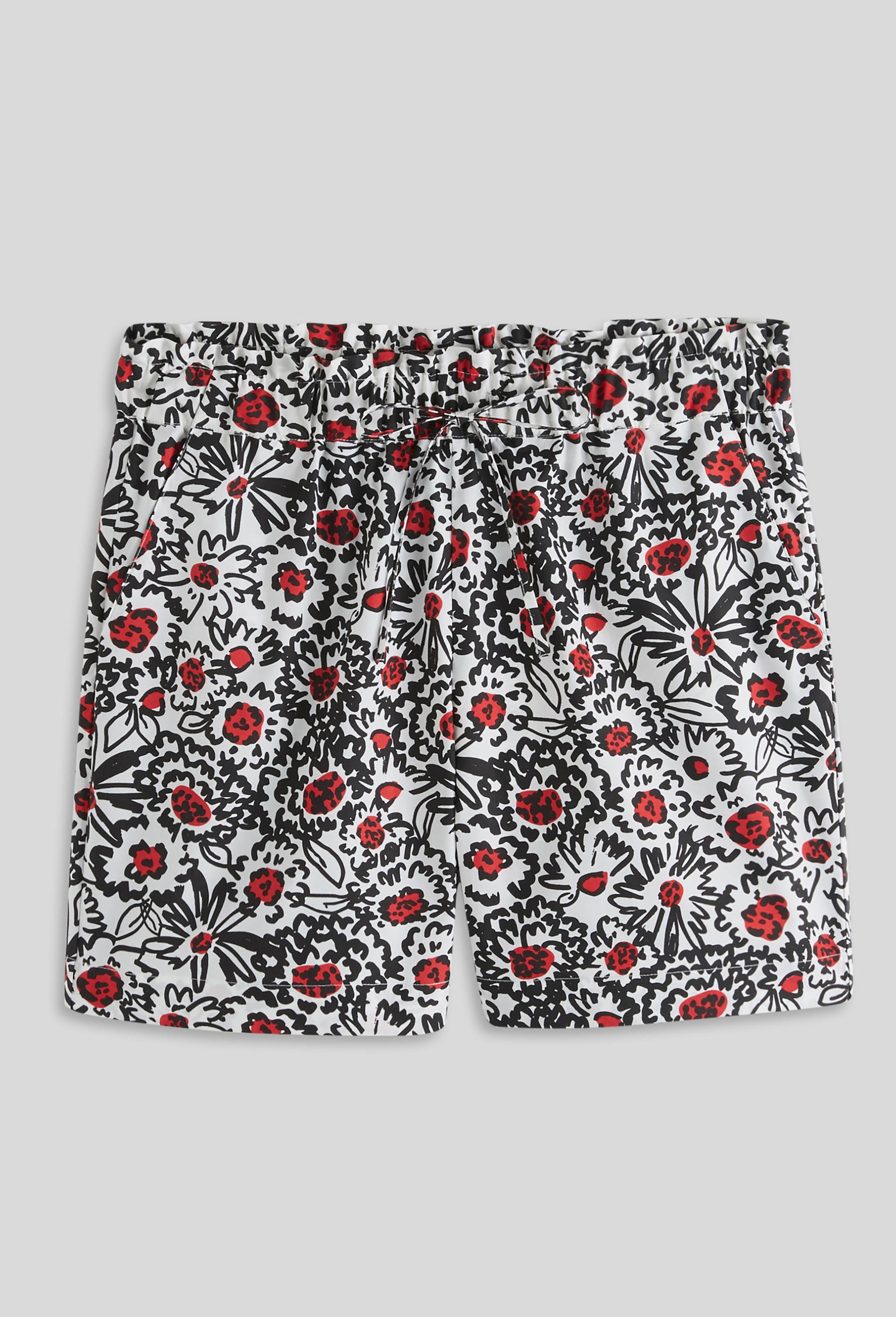Short en coton imprim&eacute;e, Ecru, large image number 2