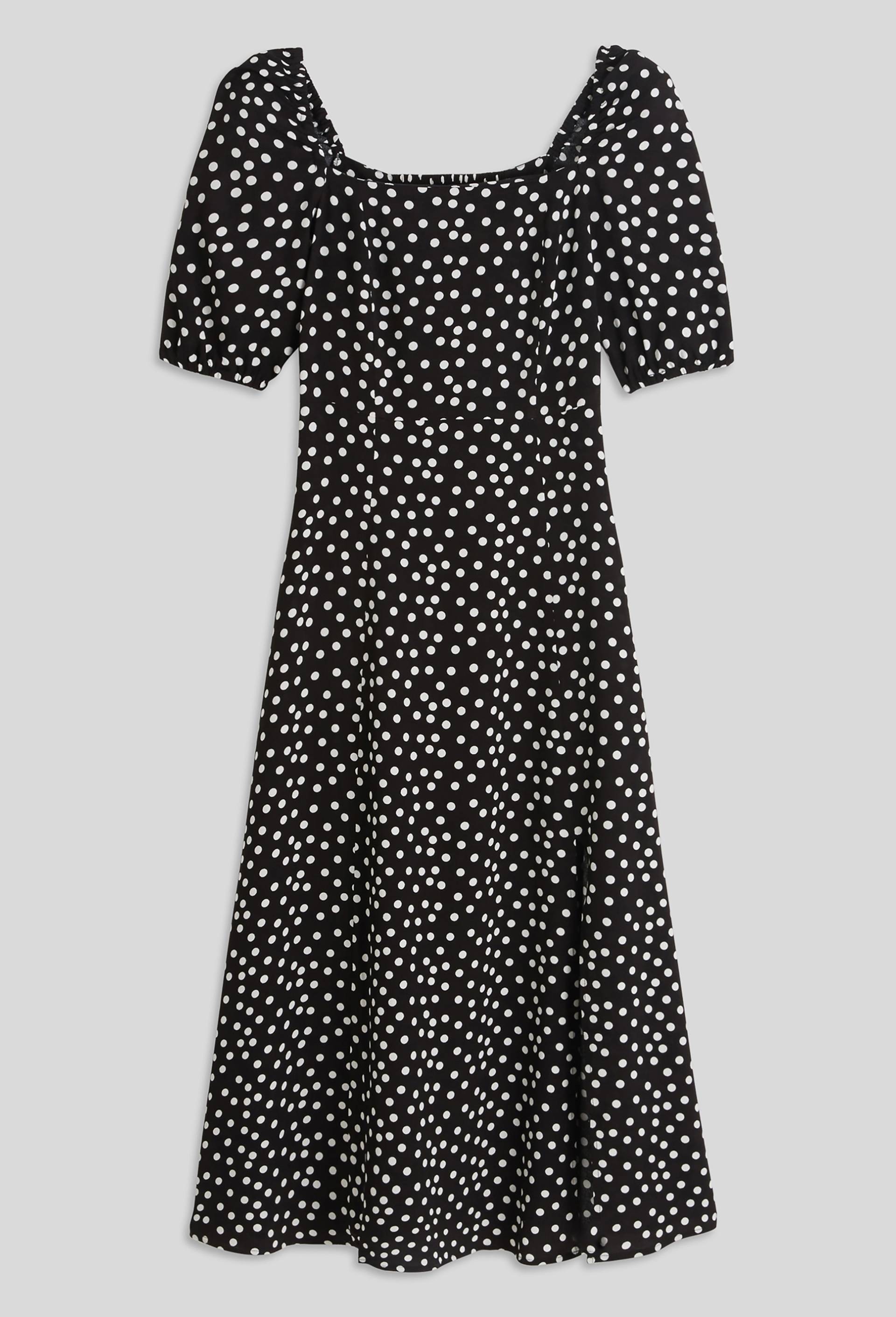 Robe longue smockée imprimée, Noir, large image number 2.0