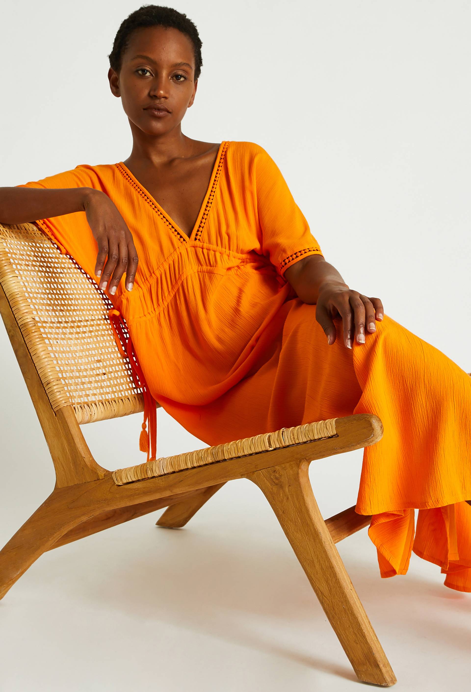 Robe de plage, Orange, large image number 0