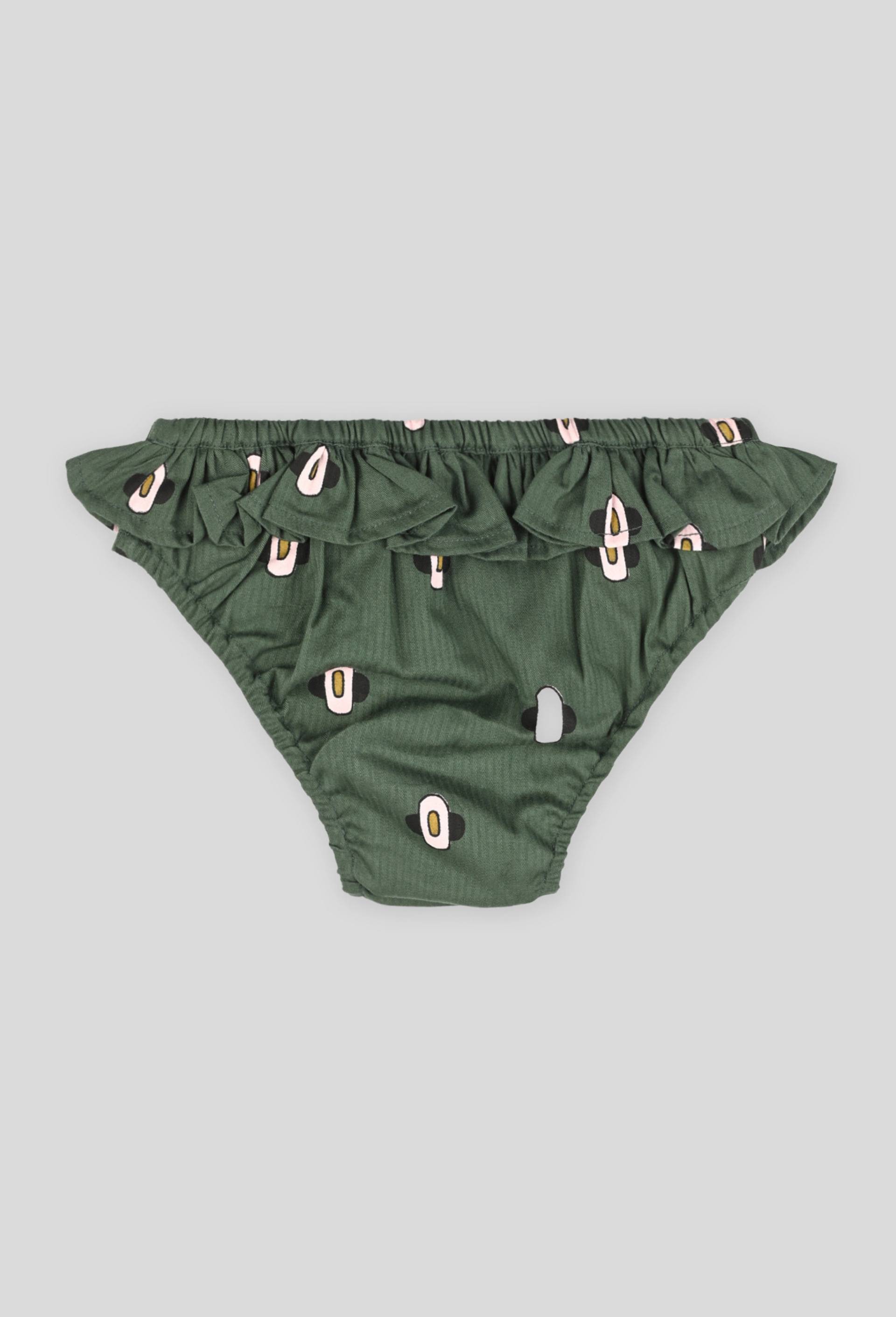 Culotte en coton BIO - Margaux Keller x Monoprix, Vert fonc&eacute;, large image number 1