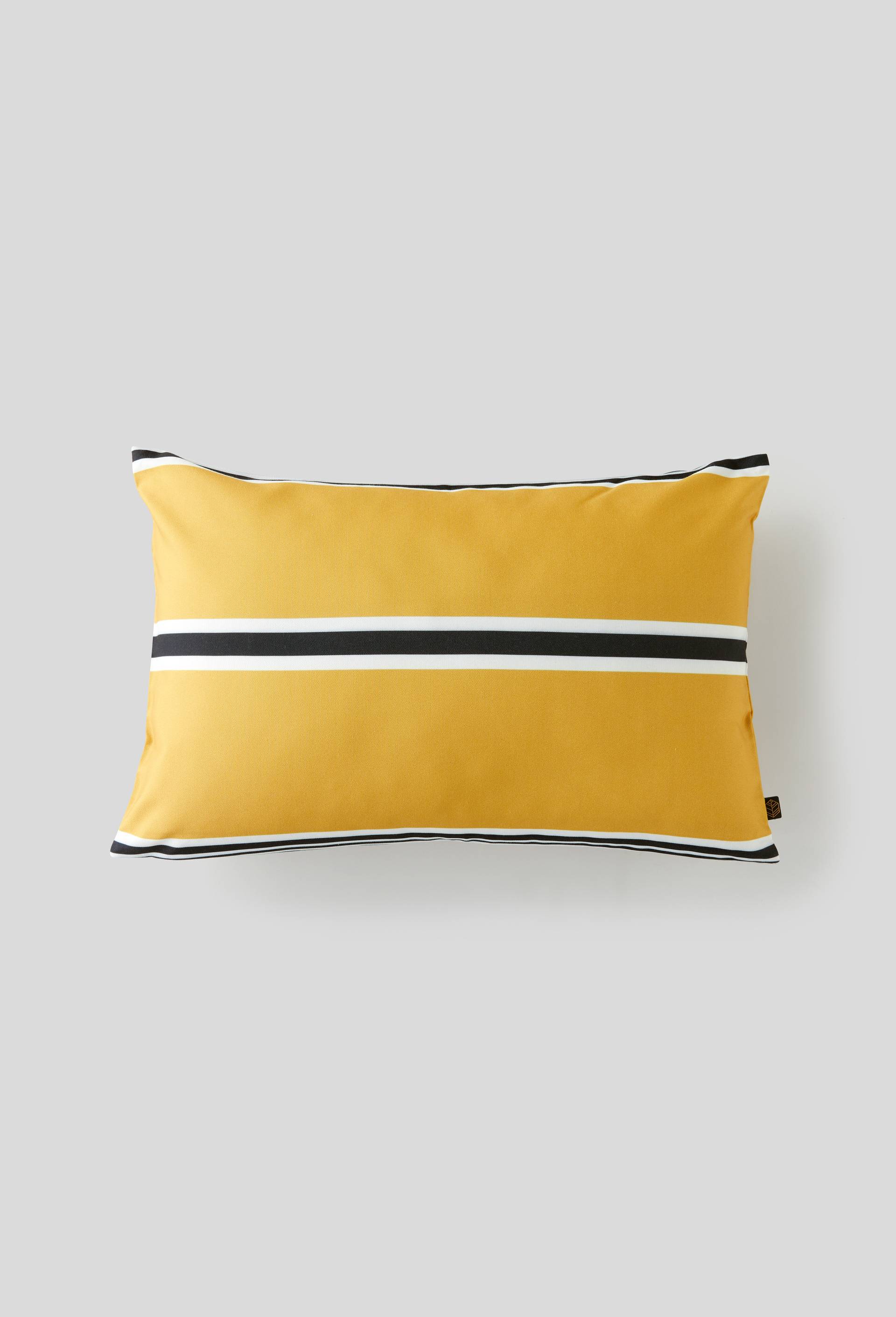 Coussin ray&eacute;, Jaune, large image number 0.0