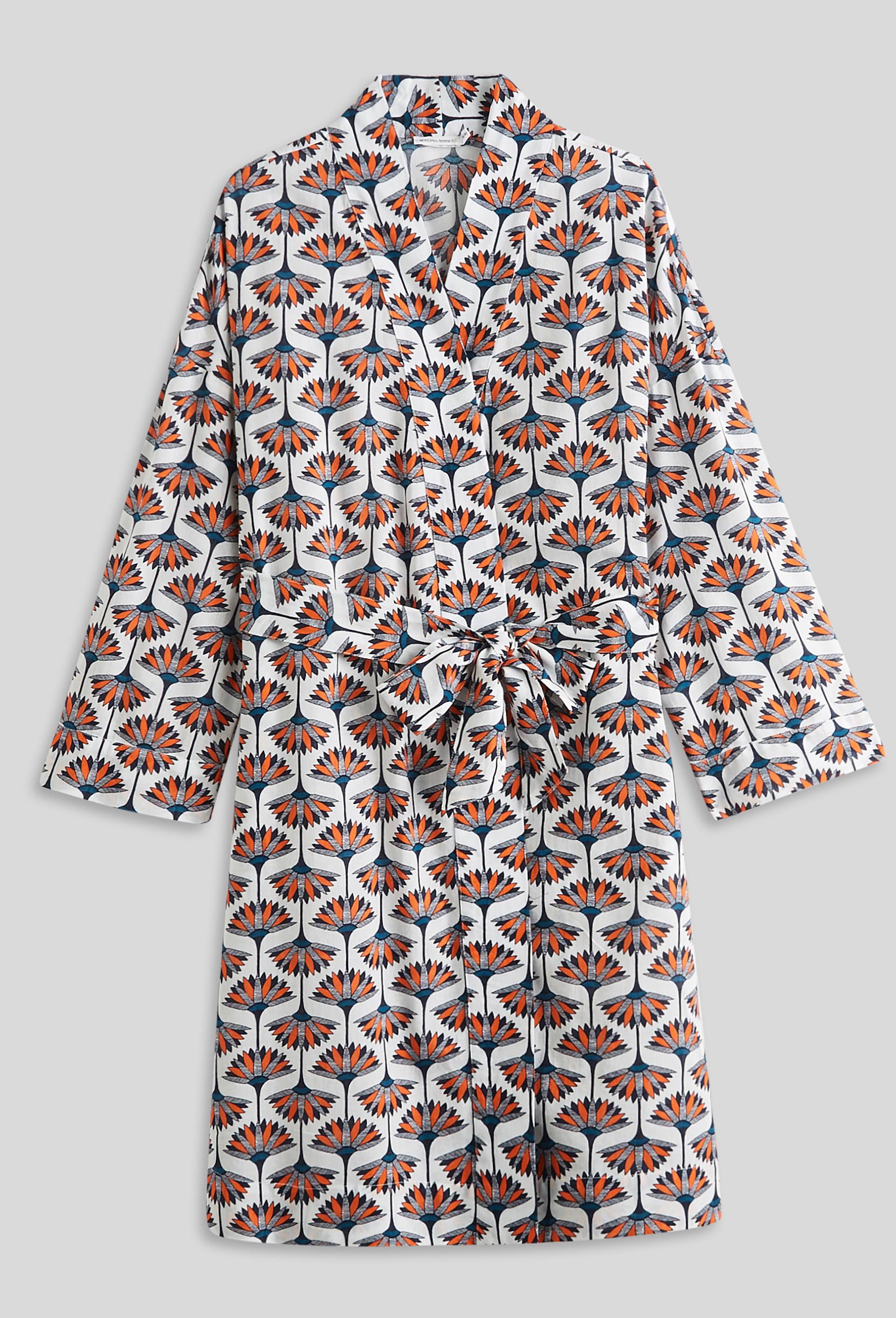 Kimono en voile de coton BIO, Blanc, large image number 2