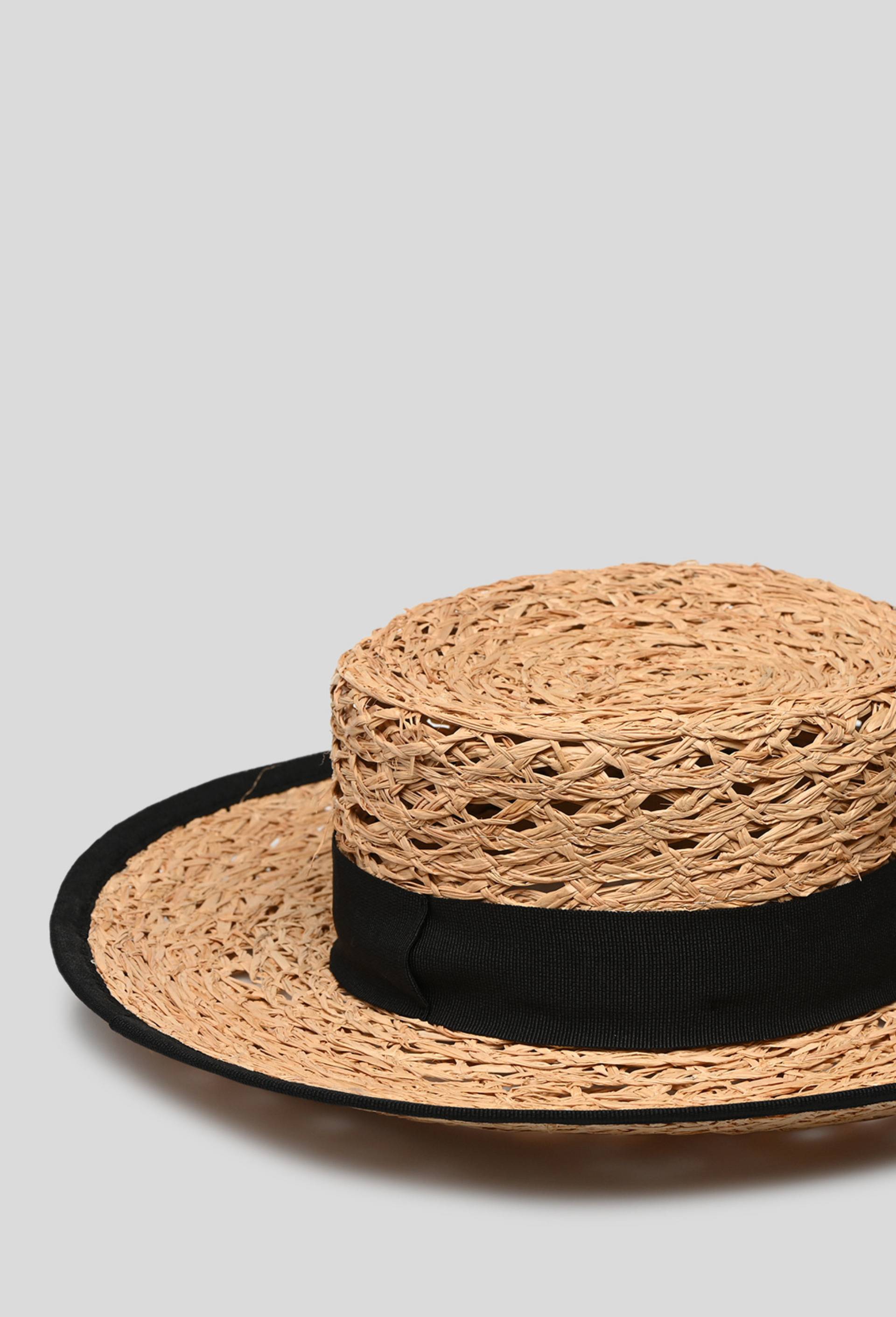 Chapeau raphia fabriqué en Italie, Beige clair, large image number 0
