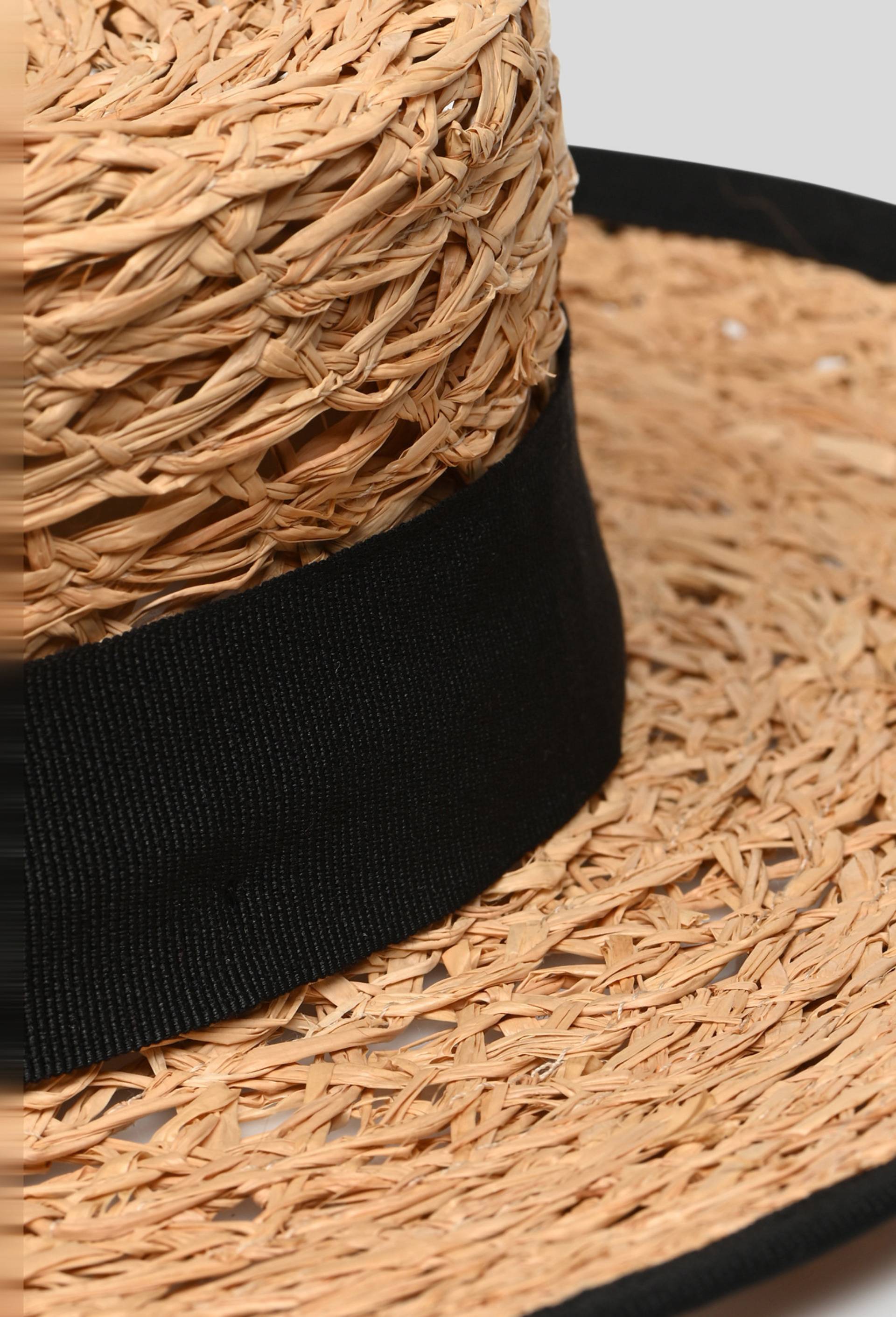 Chapeau raphia fabriqué en Italie, Beige clair, large image number 1.0