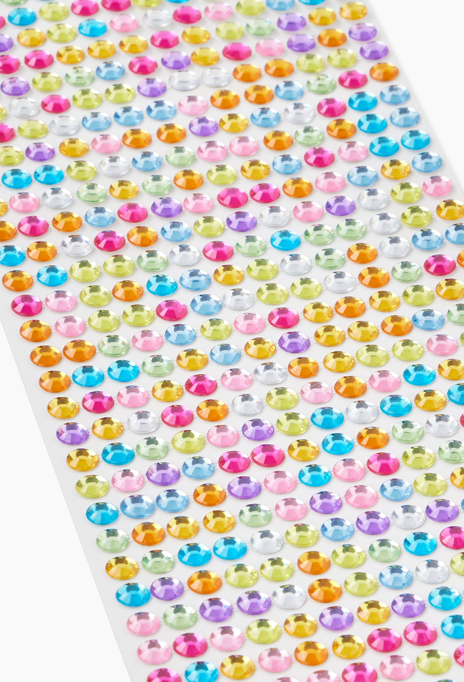 Stickers strass ronds multicolores 109 pi&egrave;ces, Multicolore, large image number 1