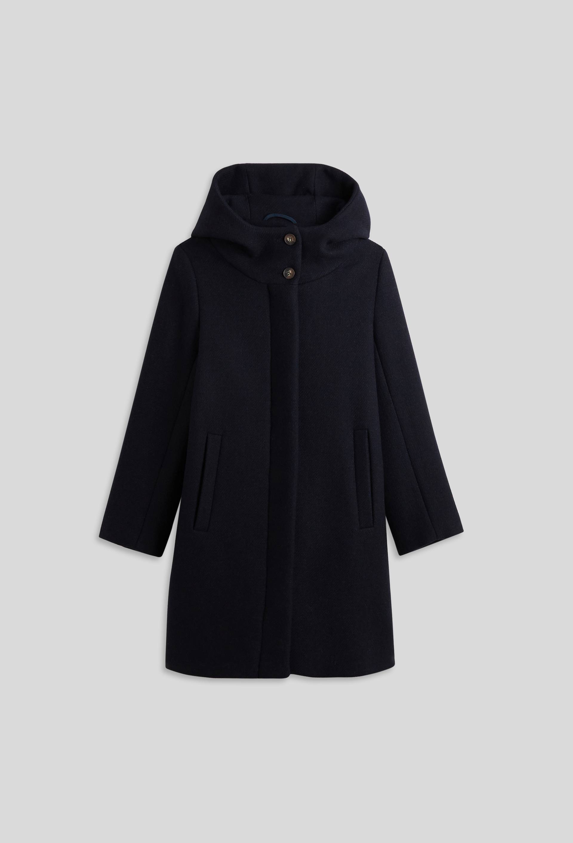 Manteau mi-long à capuche, Bleu foncé, large image number 2