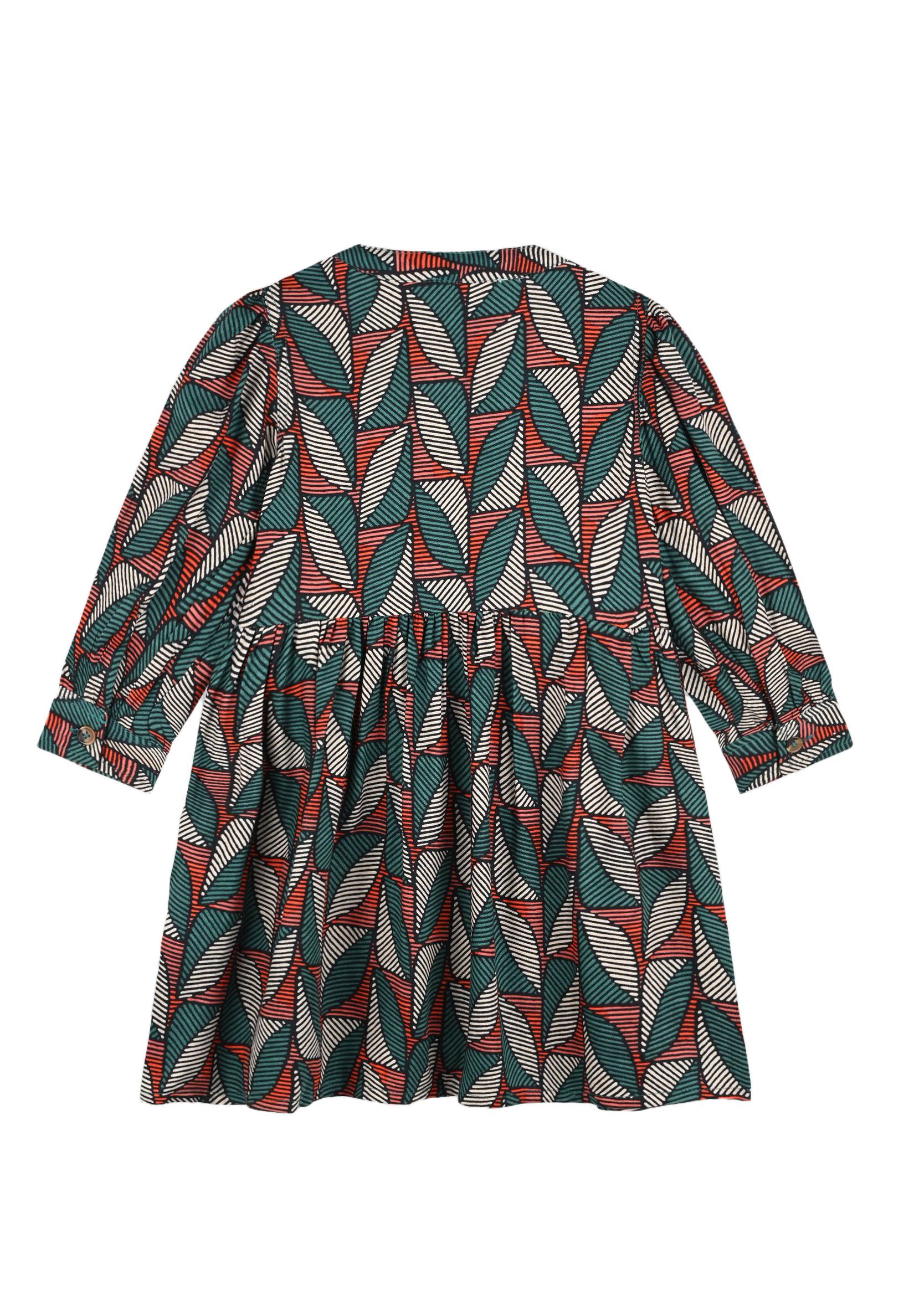 Robe imprimée en viscose certifiée Oekotex, Vert foncé, large image number 4